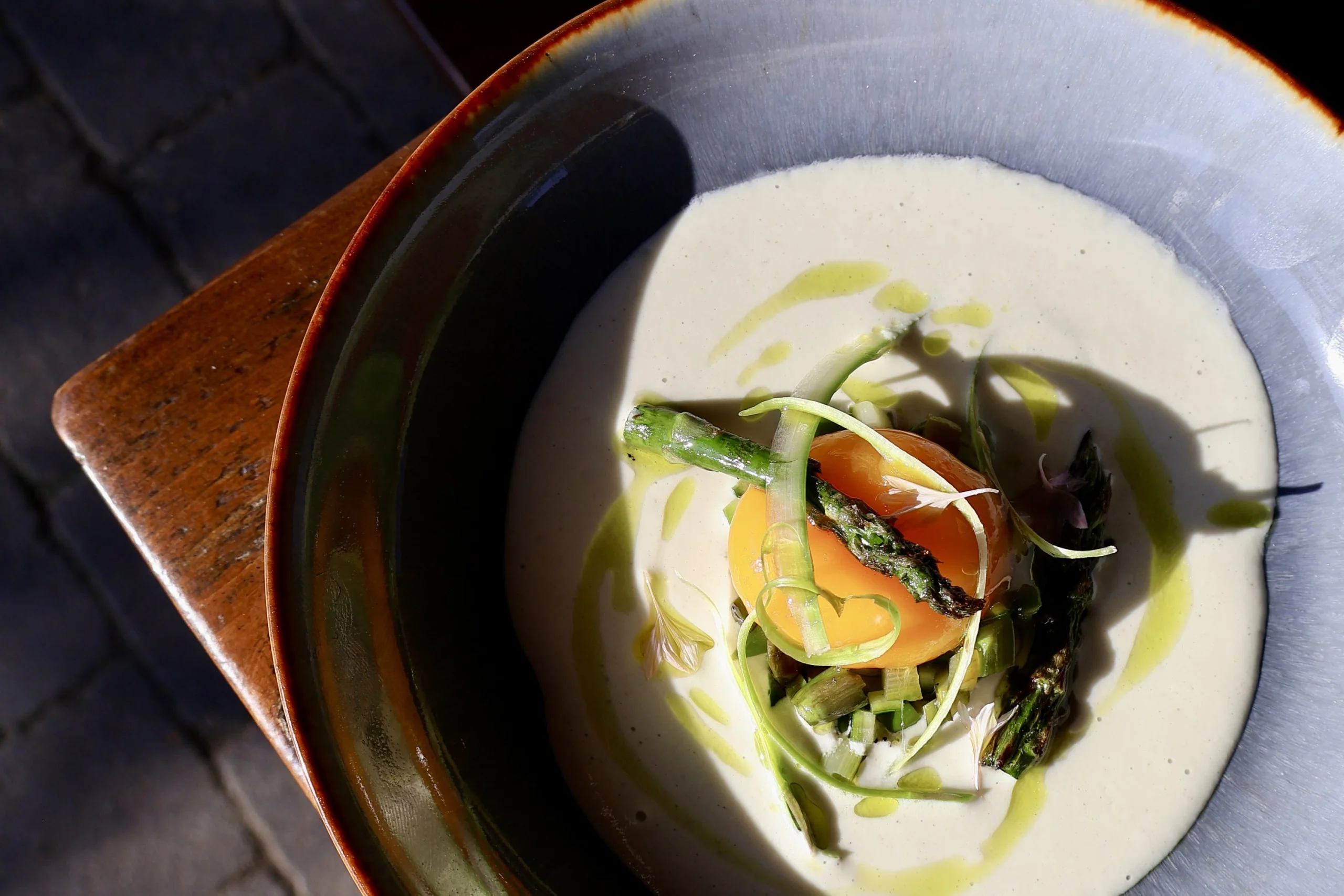 creamy asparagus bowl at doddington supper club