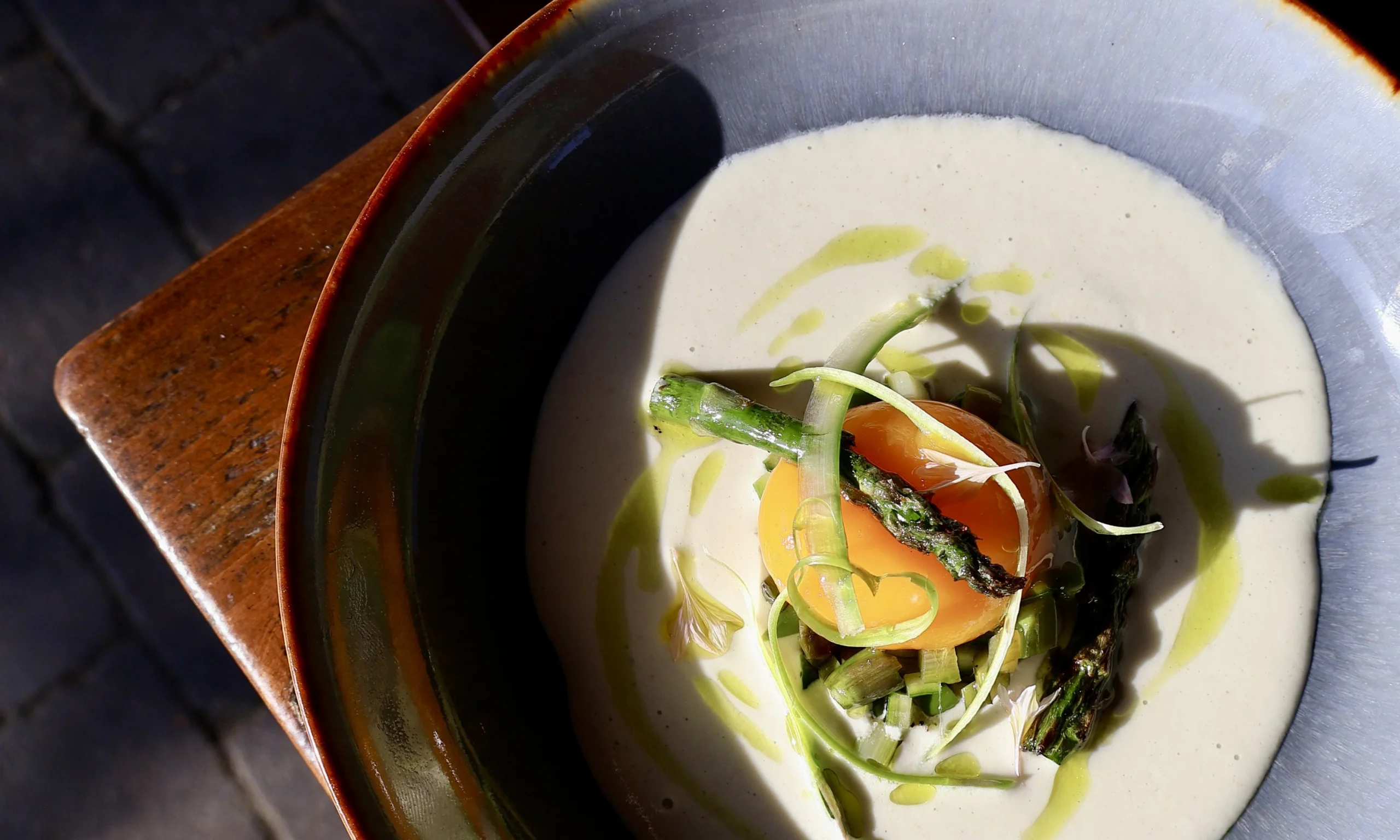 creamy asparagus bowl at doddington supper club