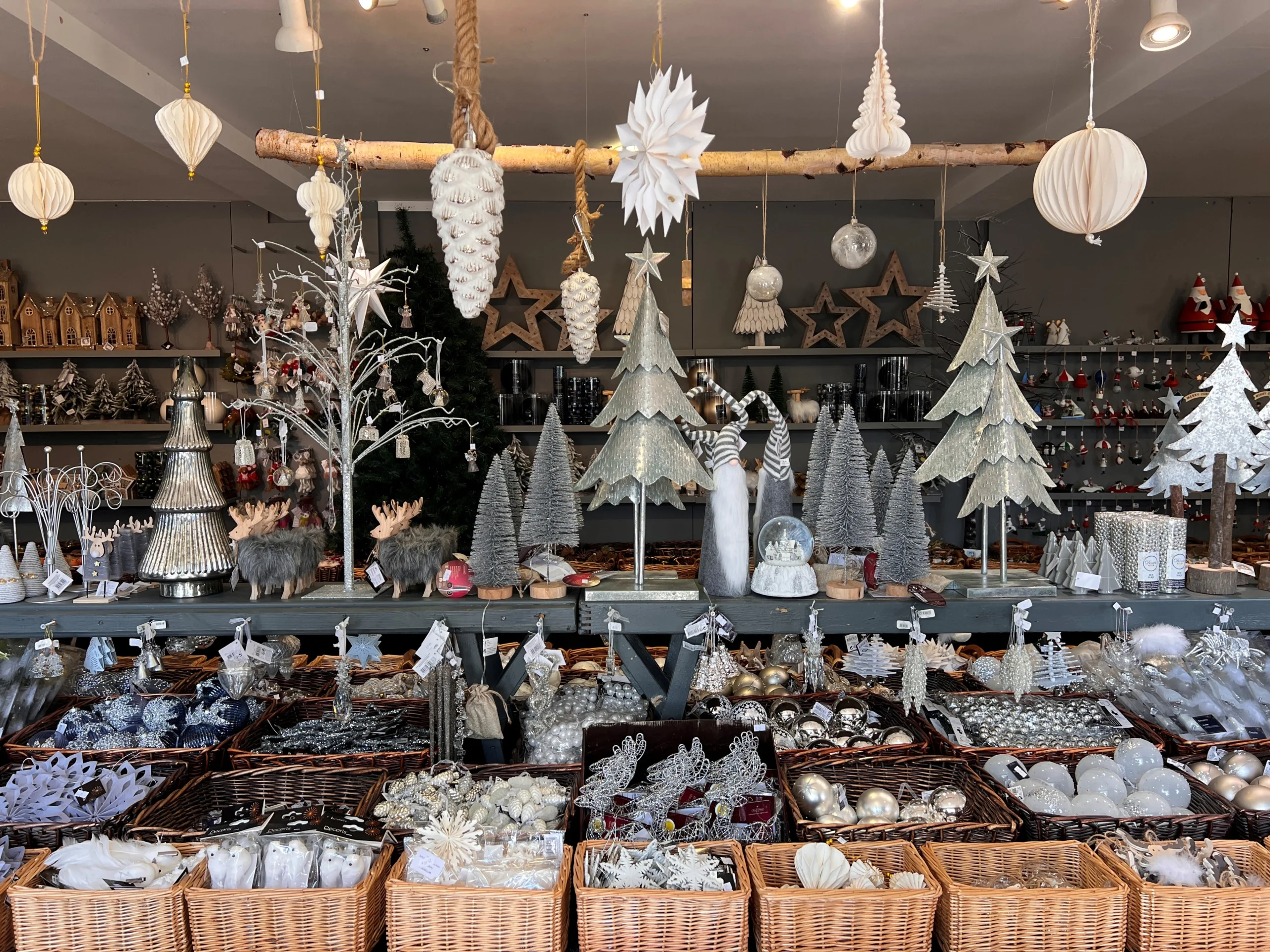 christmas decorations at doddington hall bauble barn