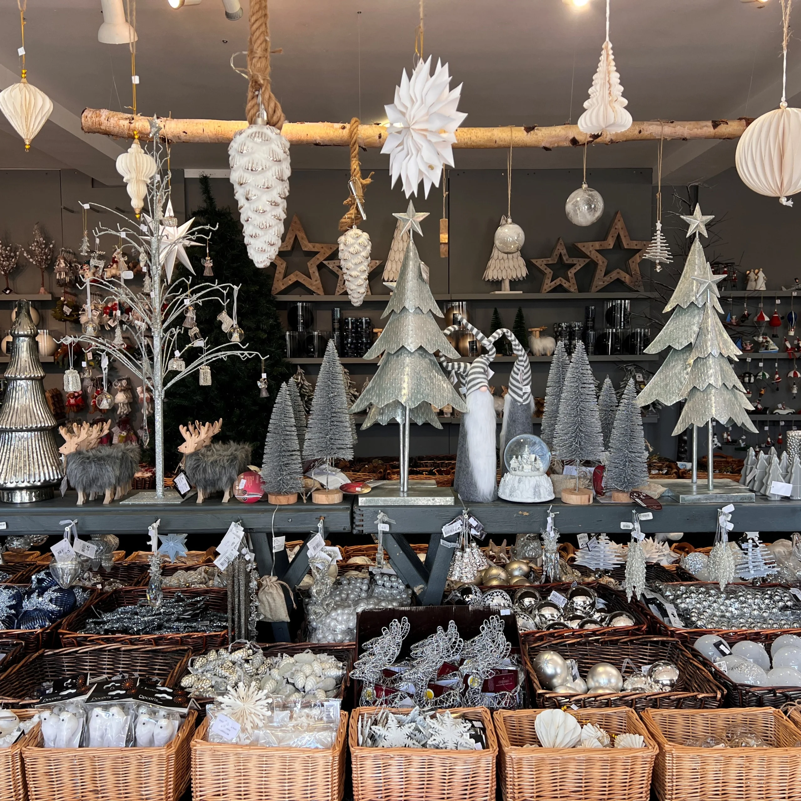 christmas decorations at doddington hall bauble barn