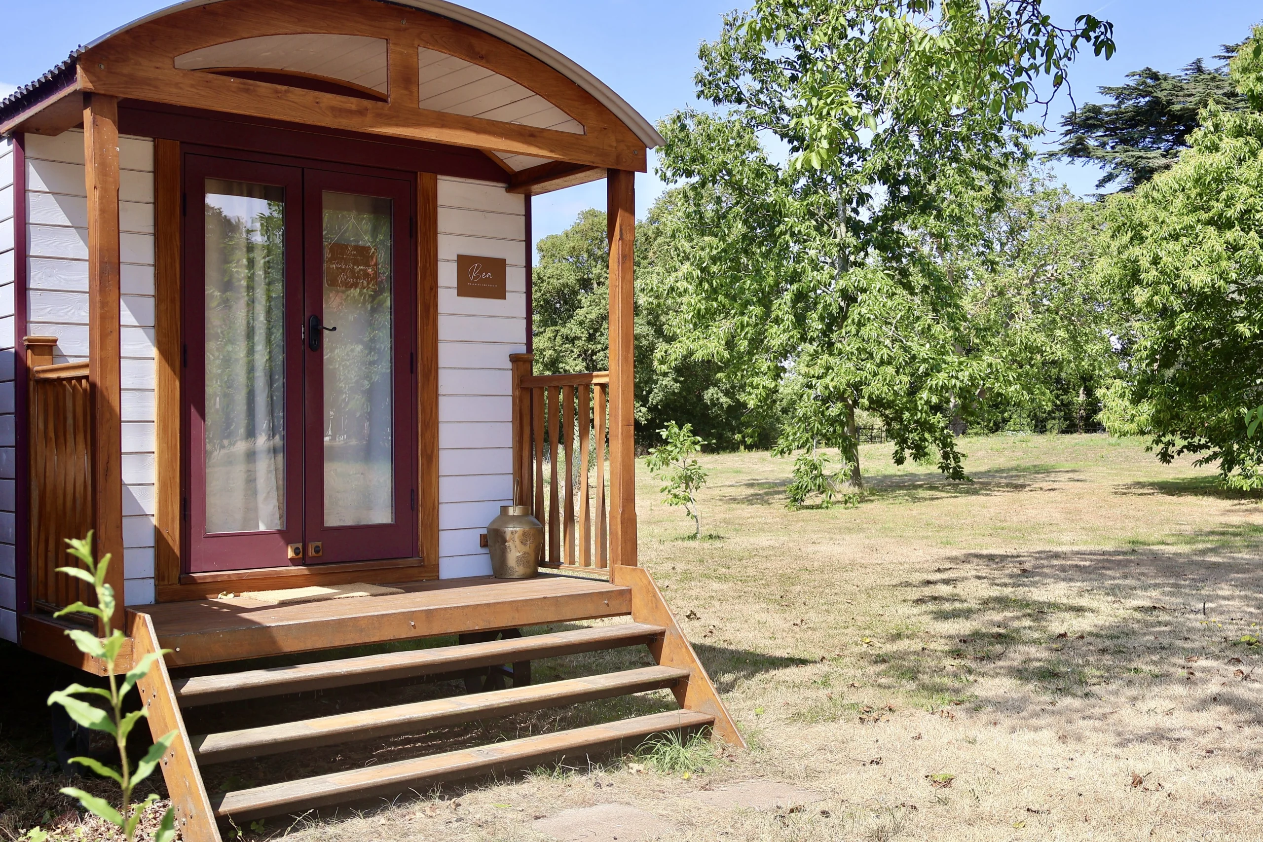shepherds hut at bea wellness doddington hall