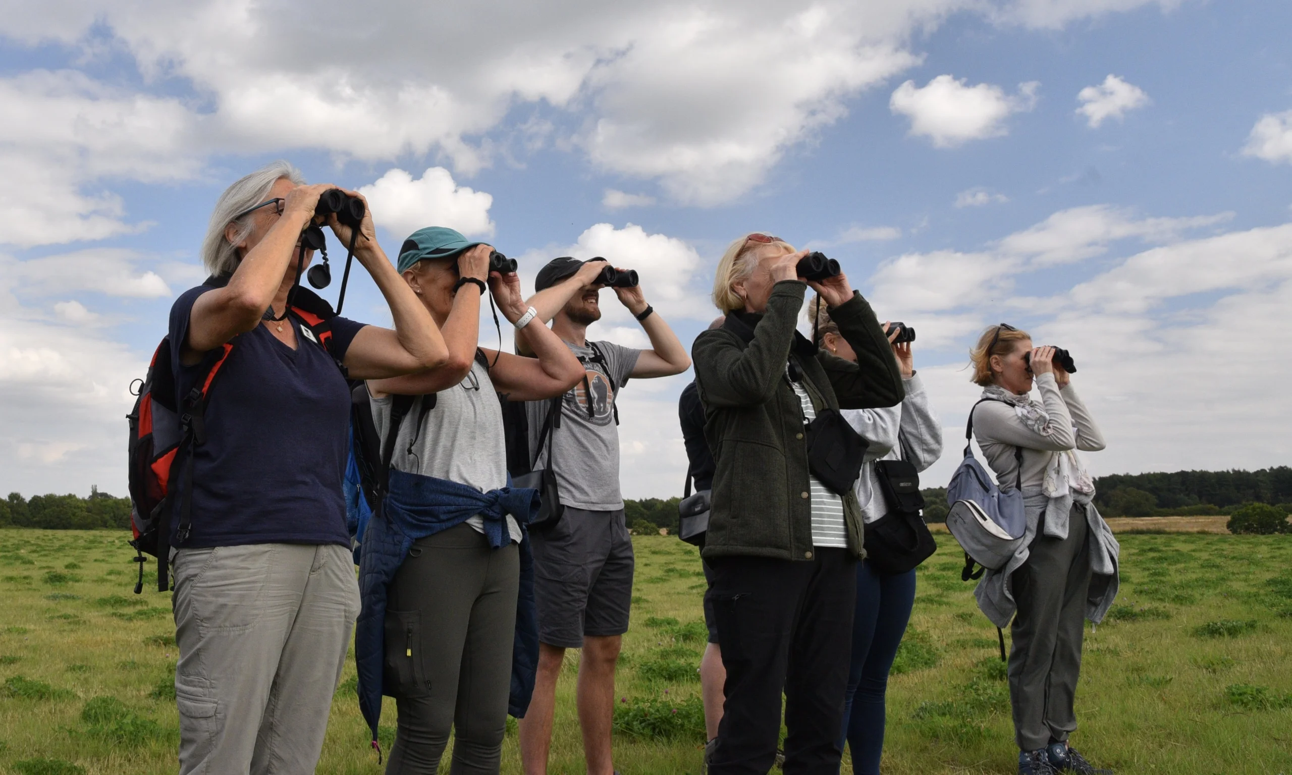 birdwatchers with binoculars doddington hall