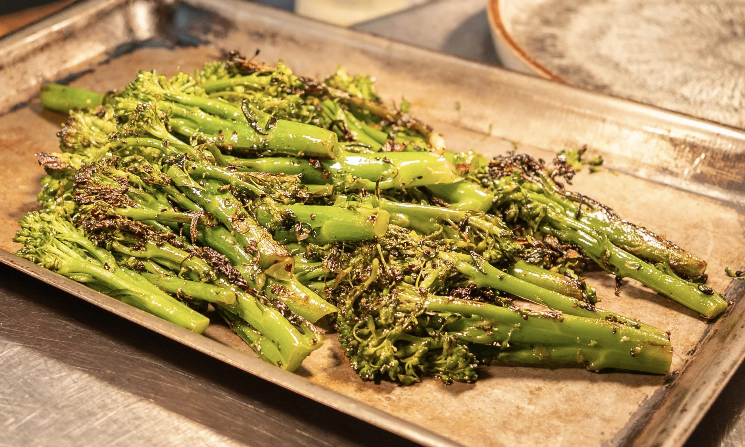 broccoli on a roasting tray doddington hall kitchen garden produce
