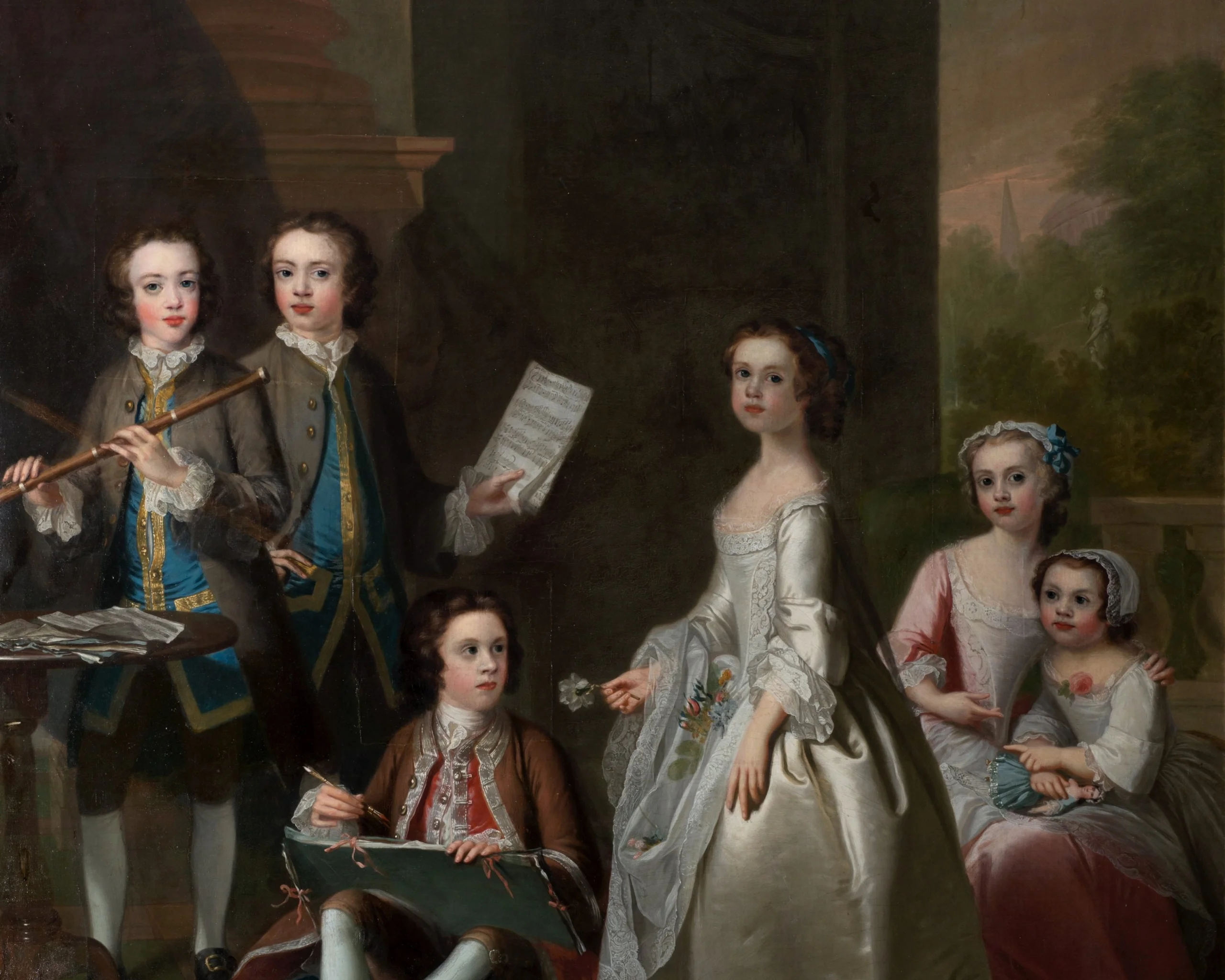 painting of the delaval children doddington art collection