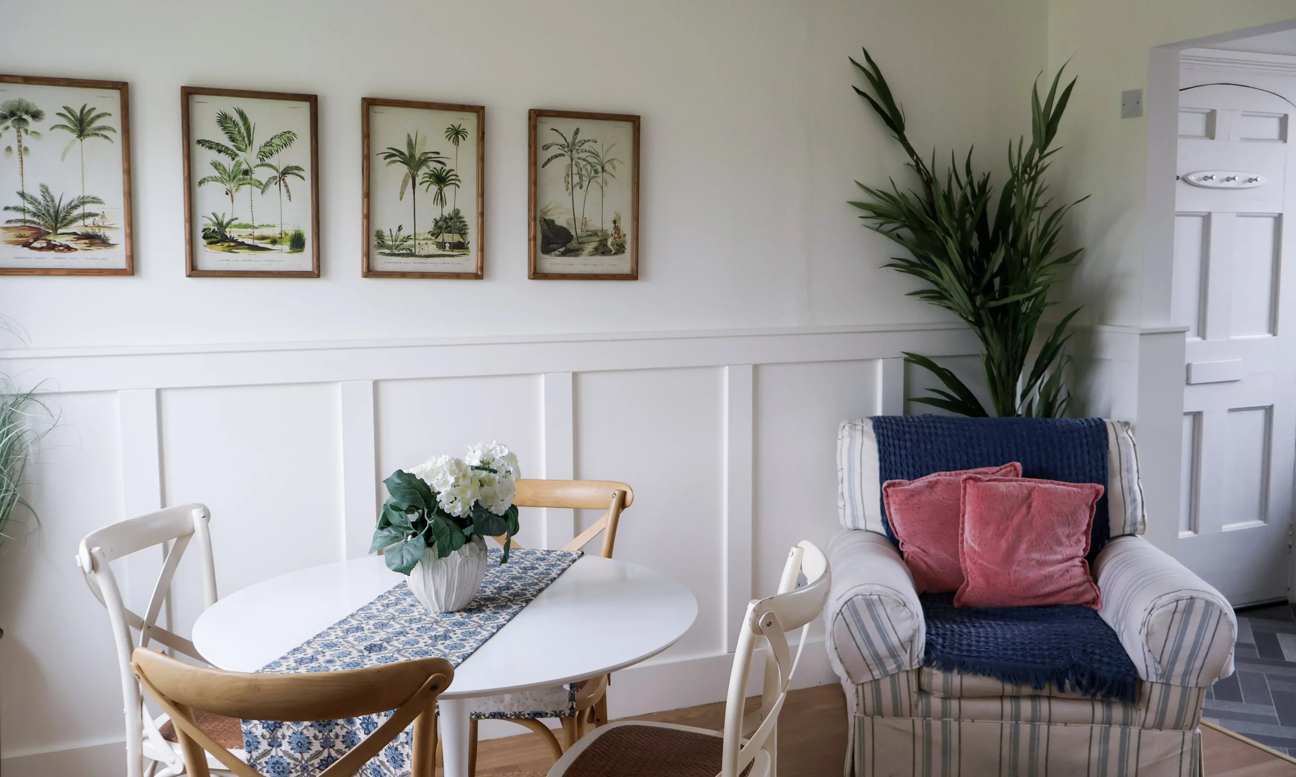 dining table and armchair in bugalow at doddington estate
