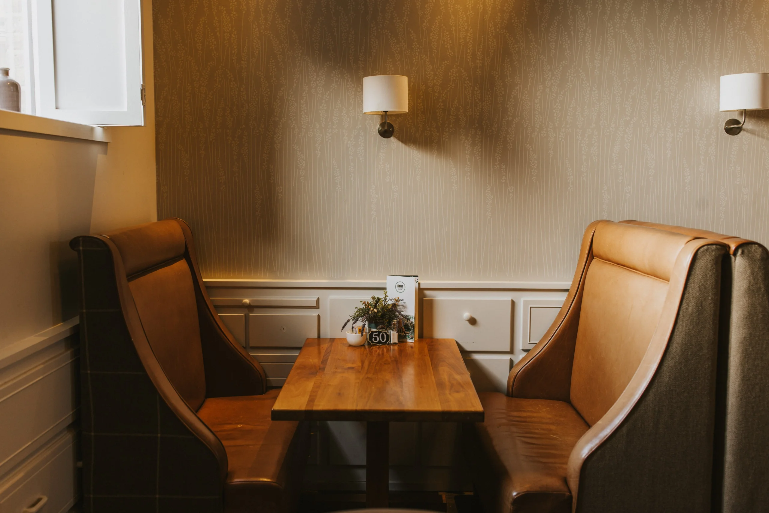 doddington hall farm shop cafe leather seating booths