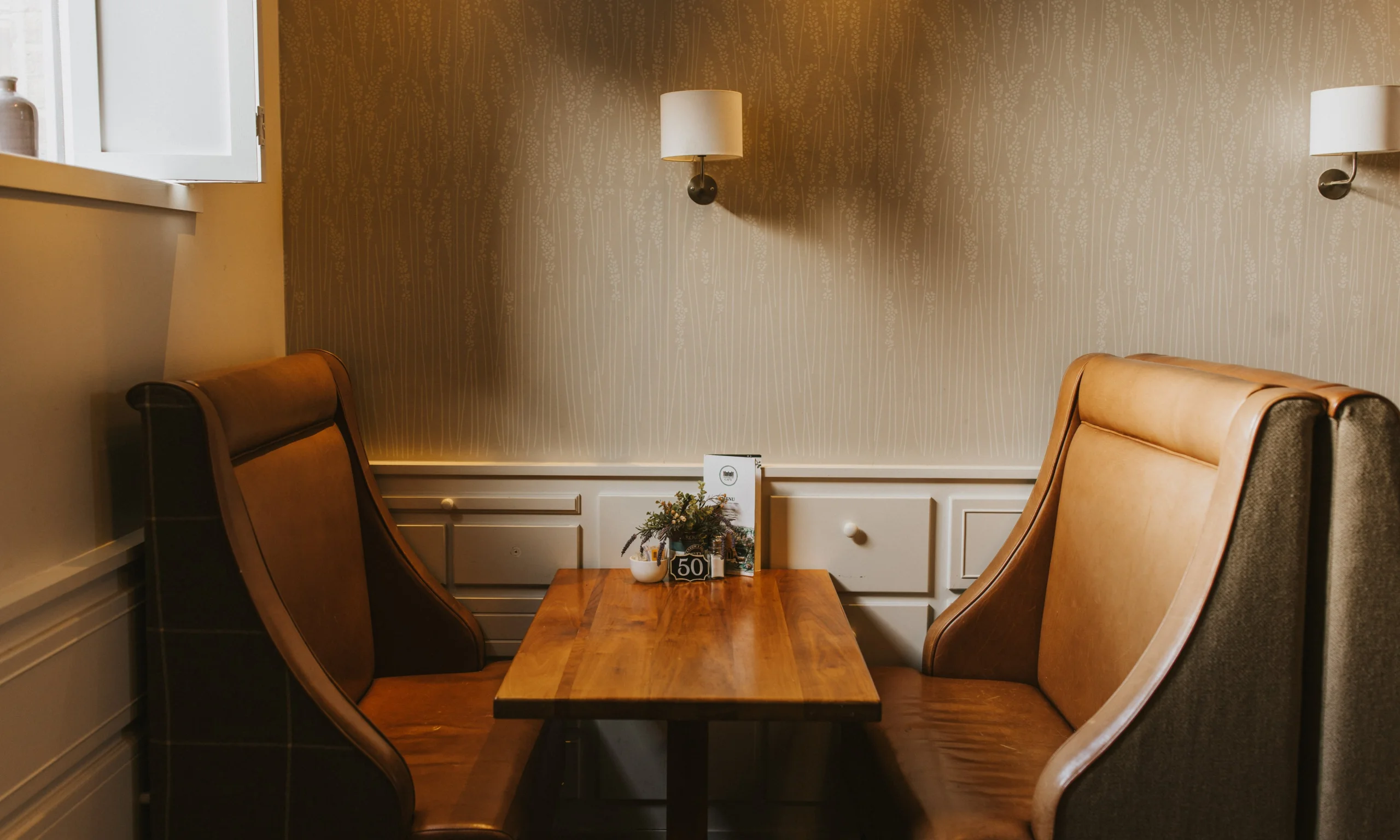 doddington hall farm shop cafe leather seating booths