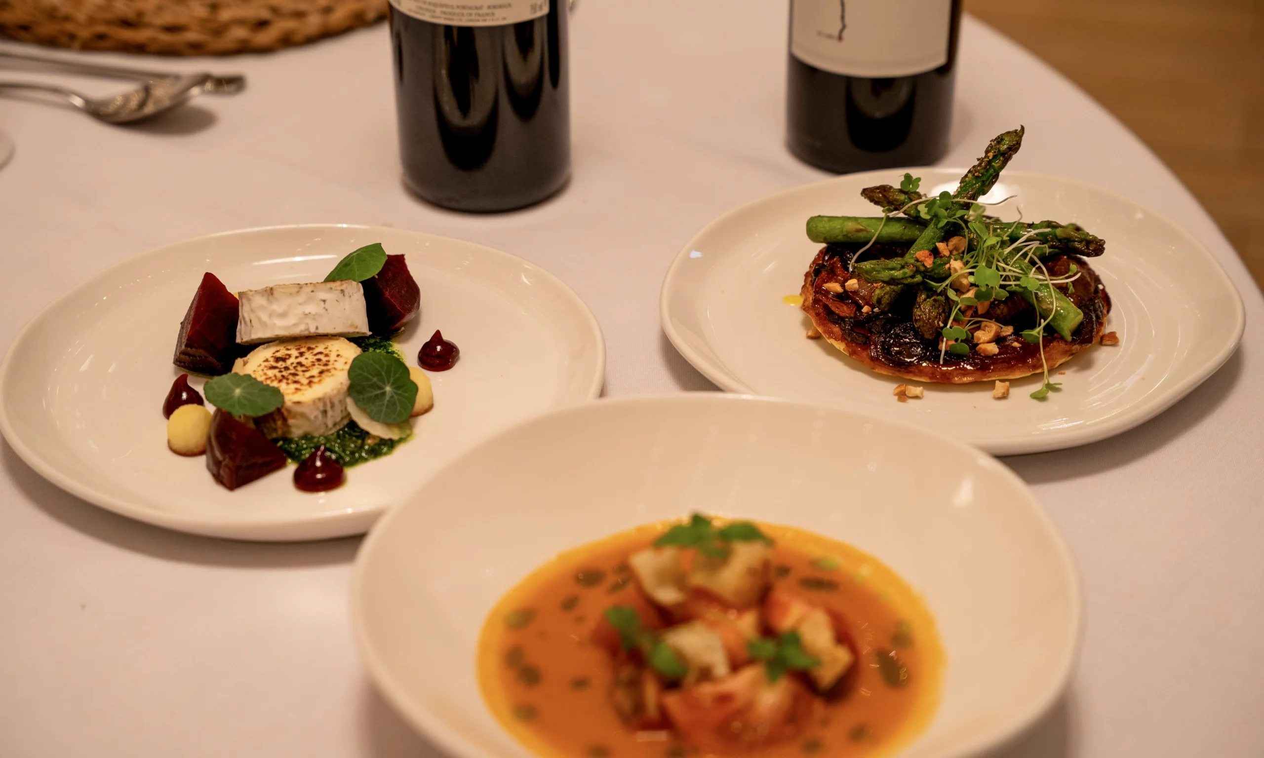 small plates of food for a wedding tasting at doddington hall