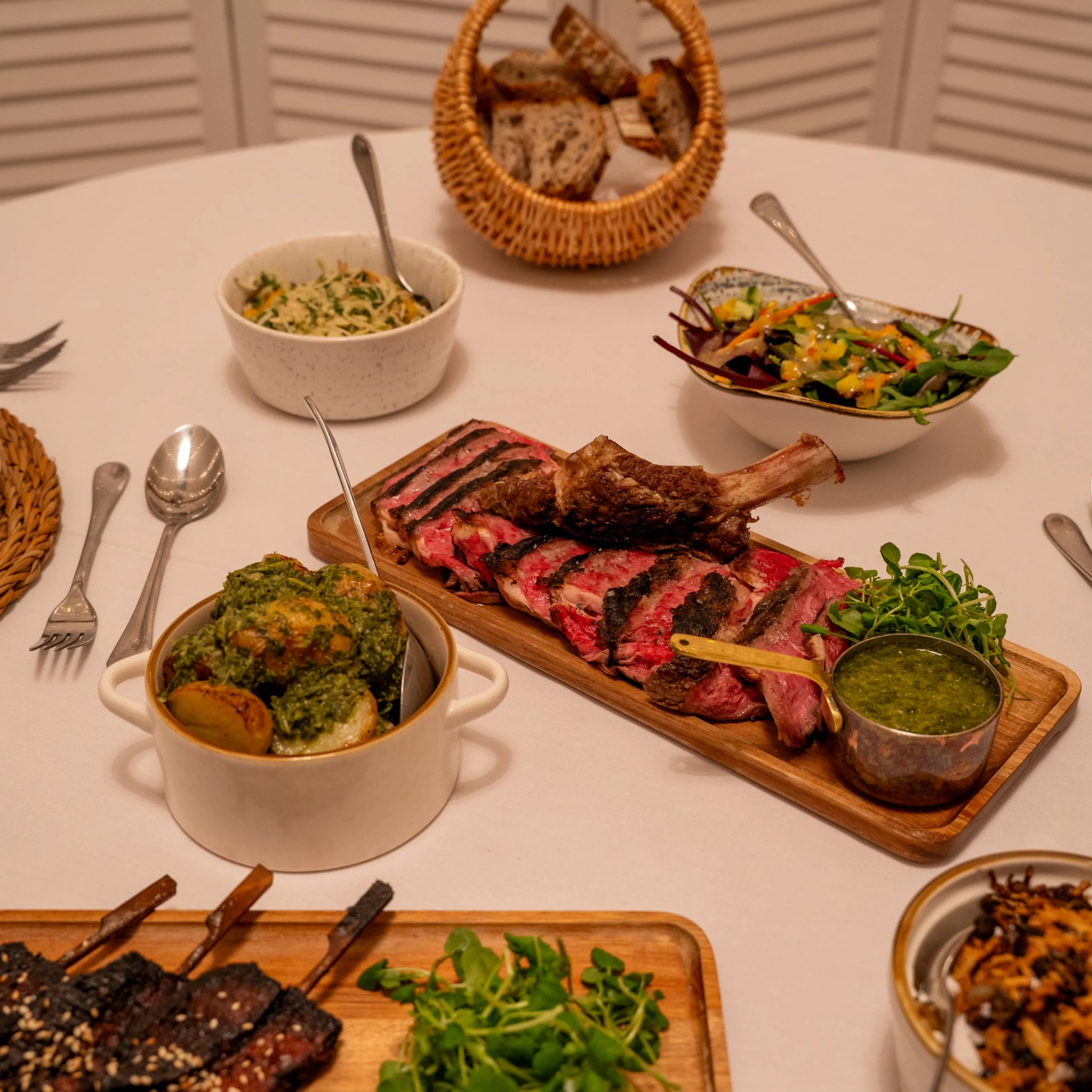 small platters of food for a wedding tasting at doddington hall