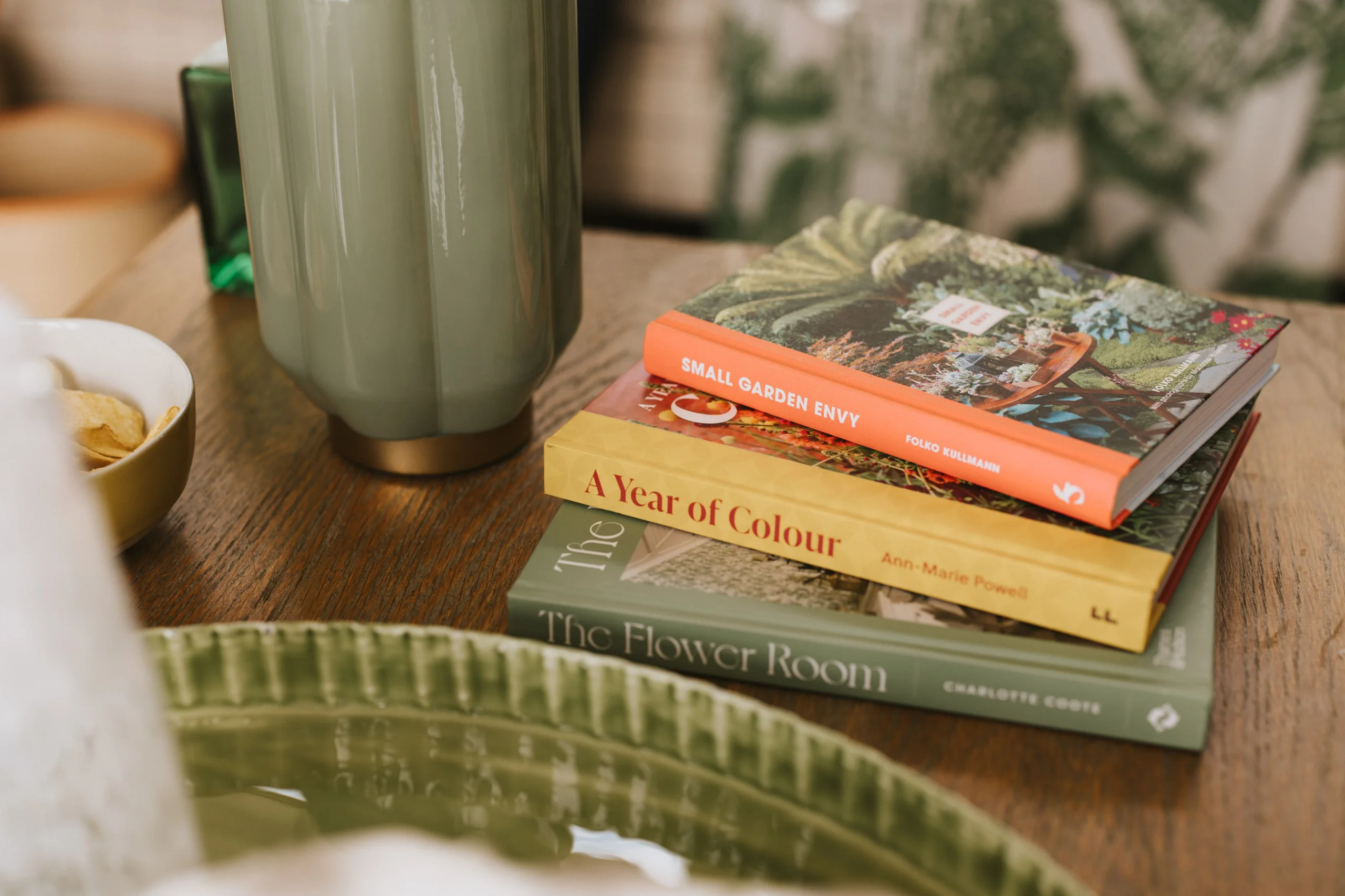a stack of gardening books doddington home store