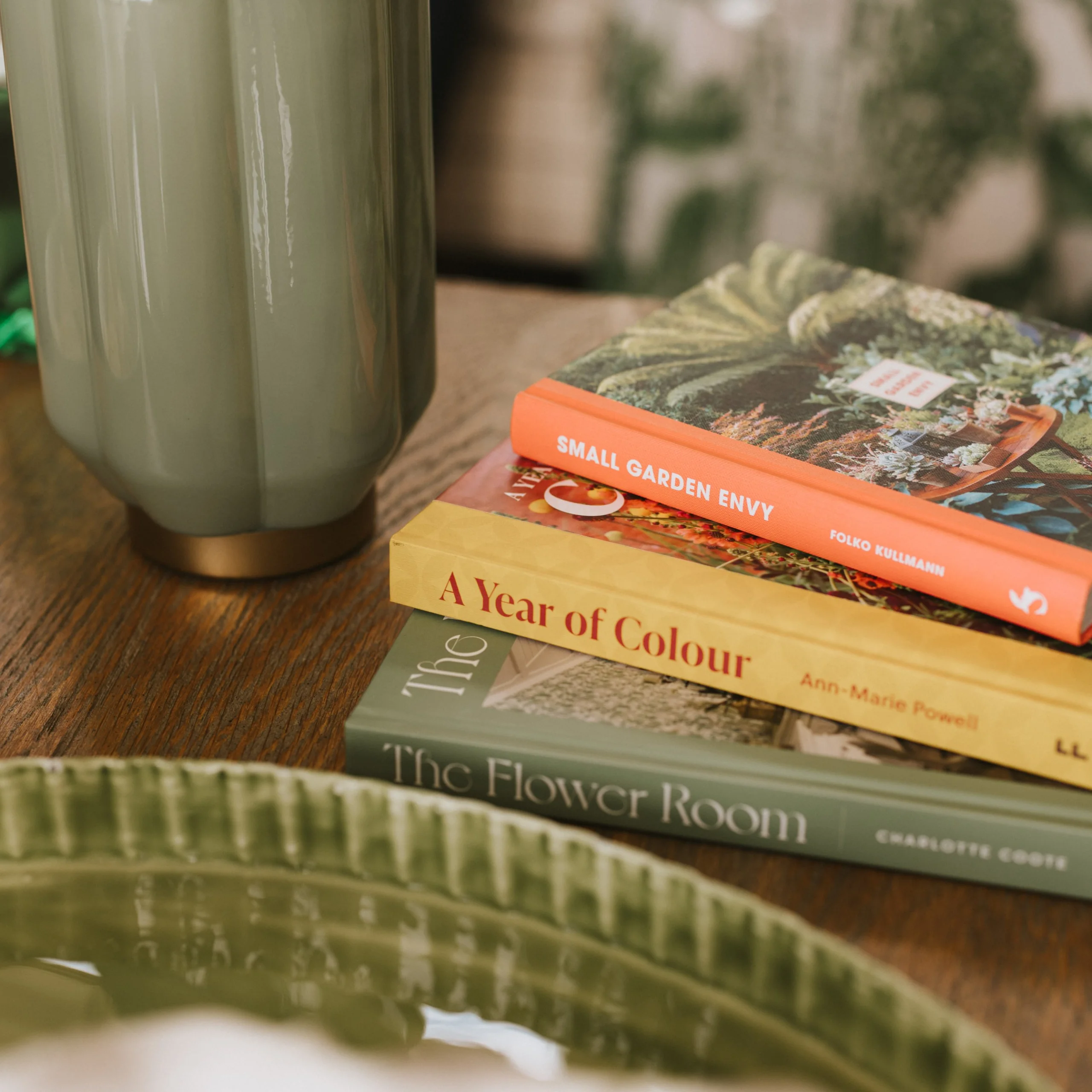 a stack of gardening books doddington home store
