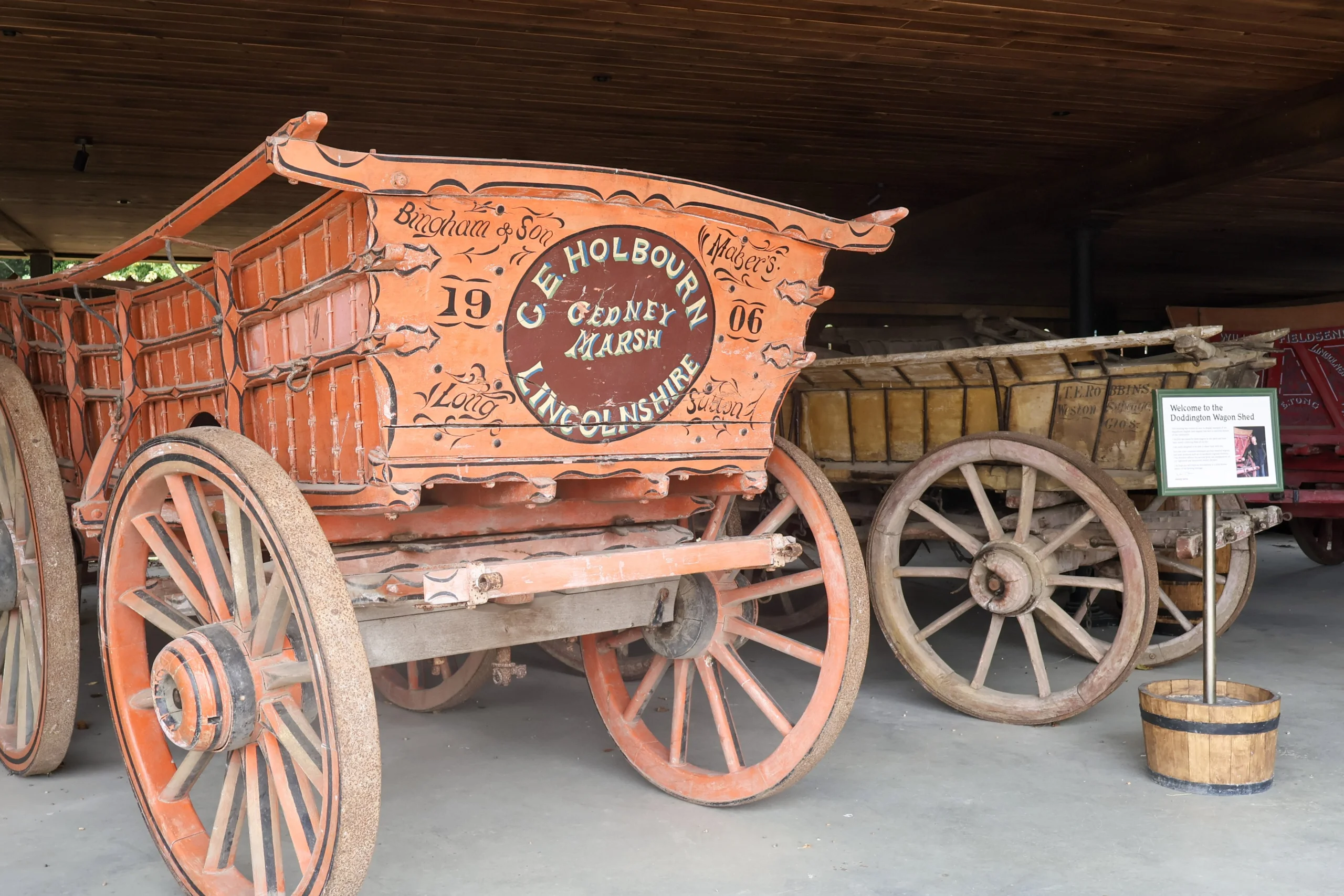 orange wagon doddington hall wagon collection