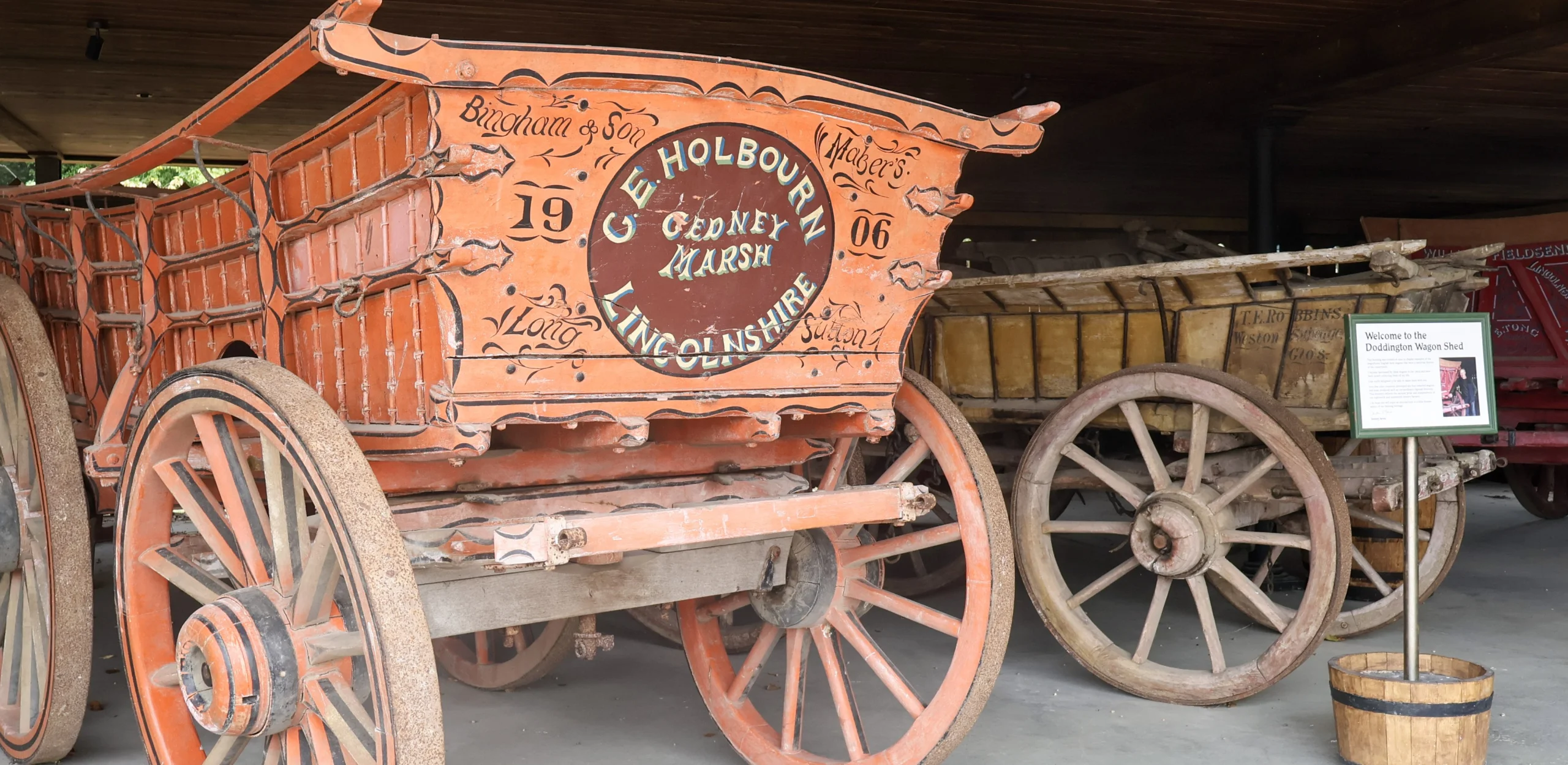 orange wagon doddington hall wagon collection