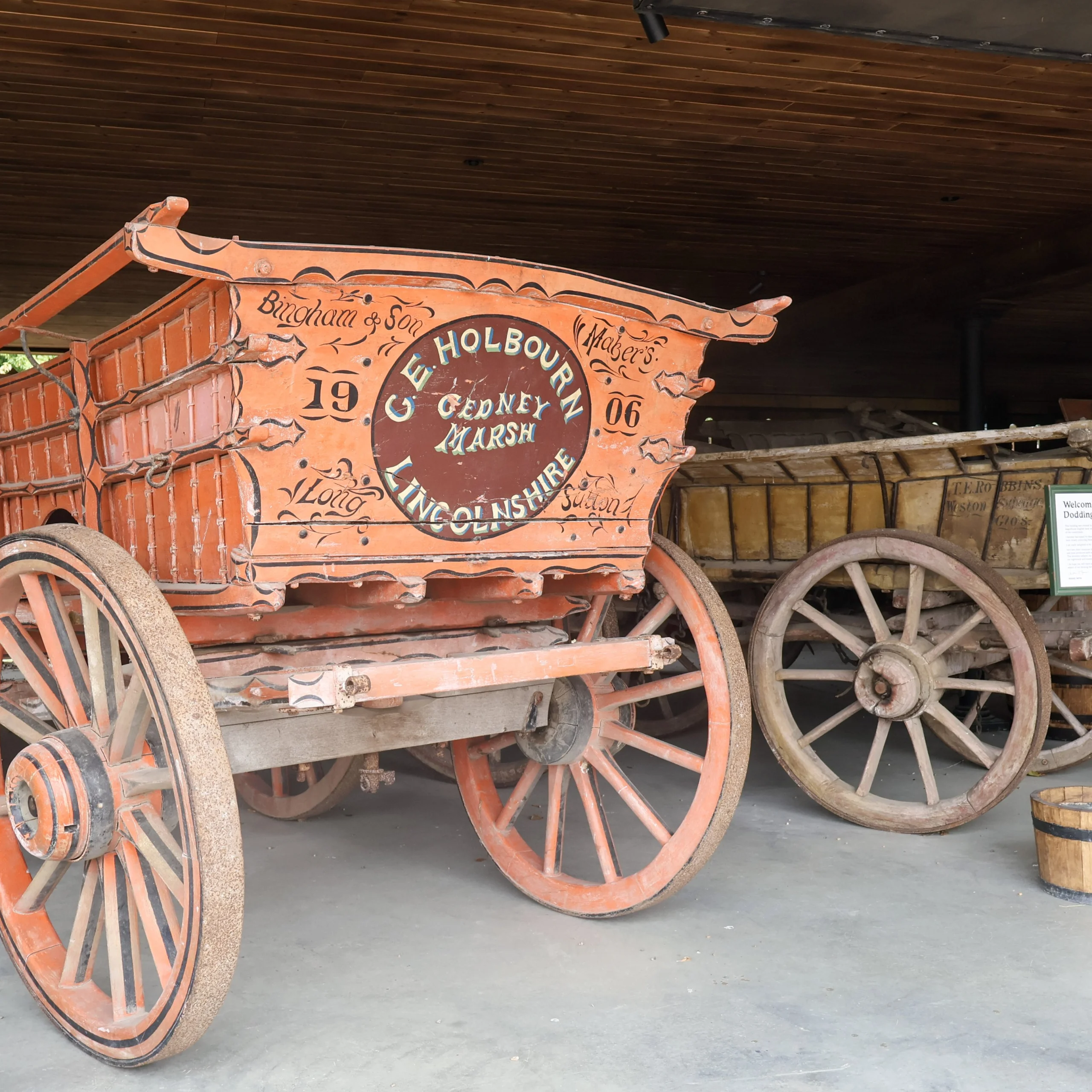 orange wagon doddington hall wagon collection