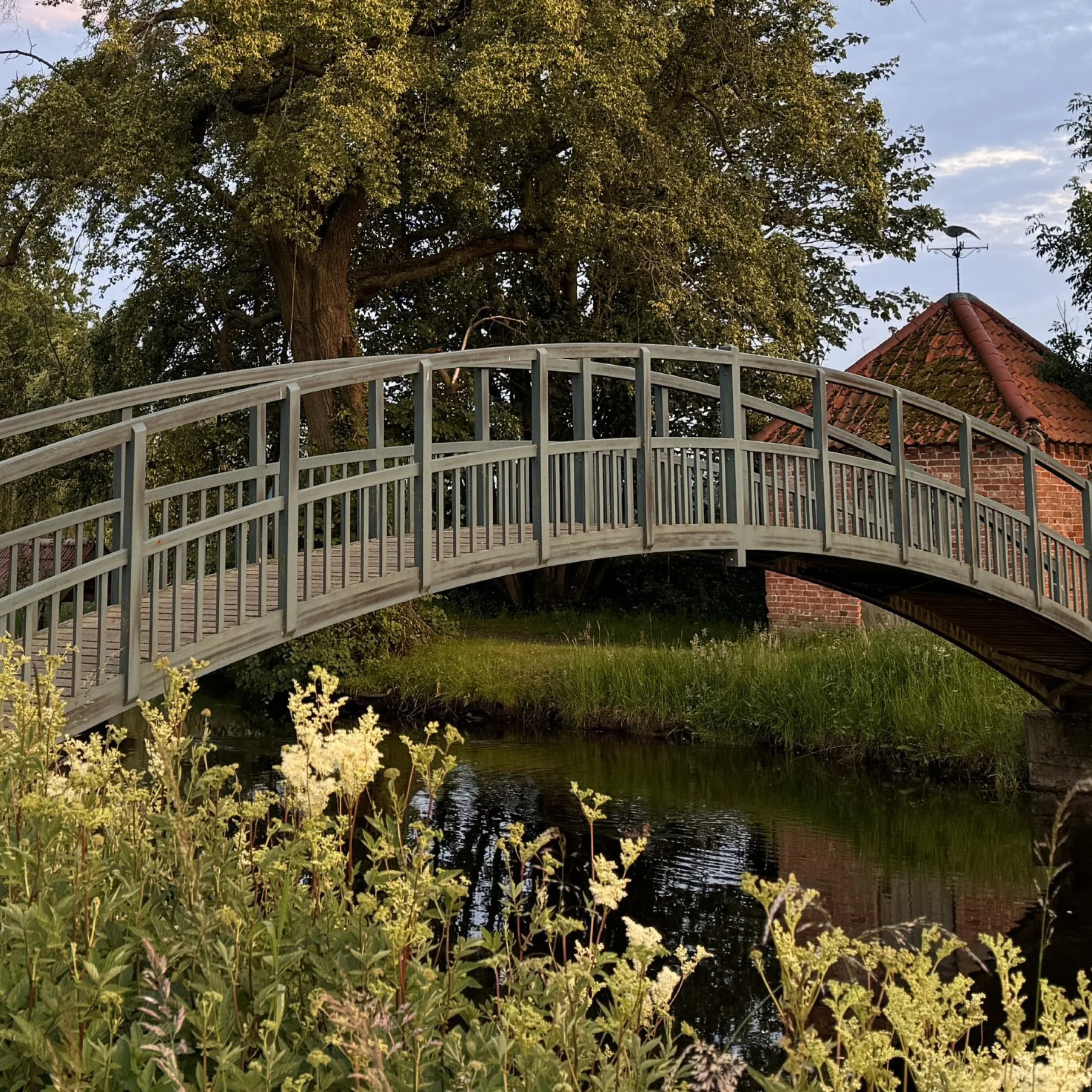 the fishpond bridge at doddington hall estate