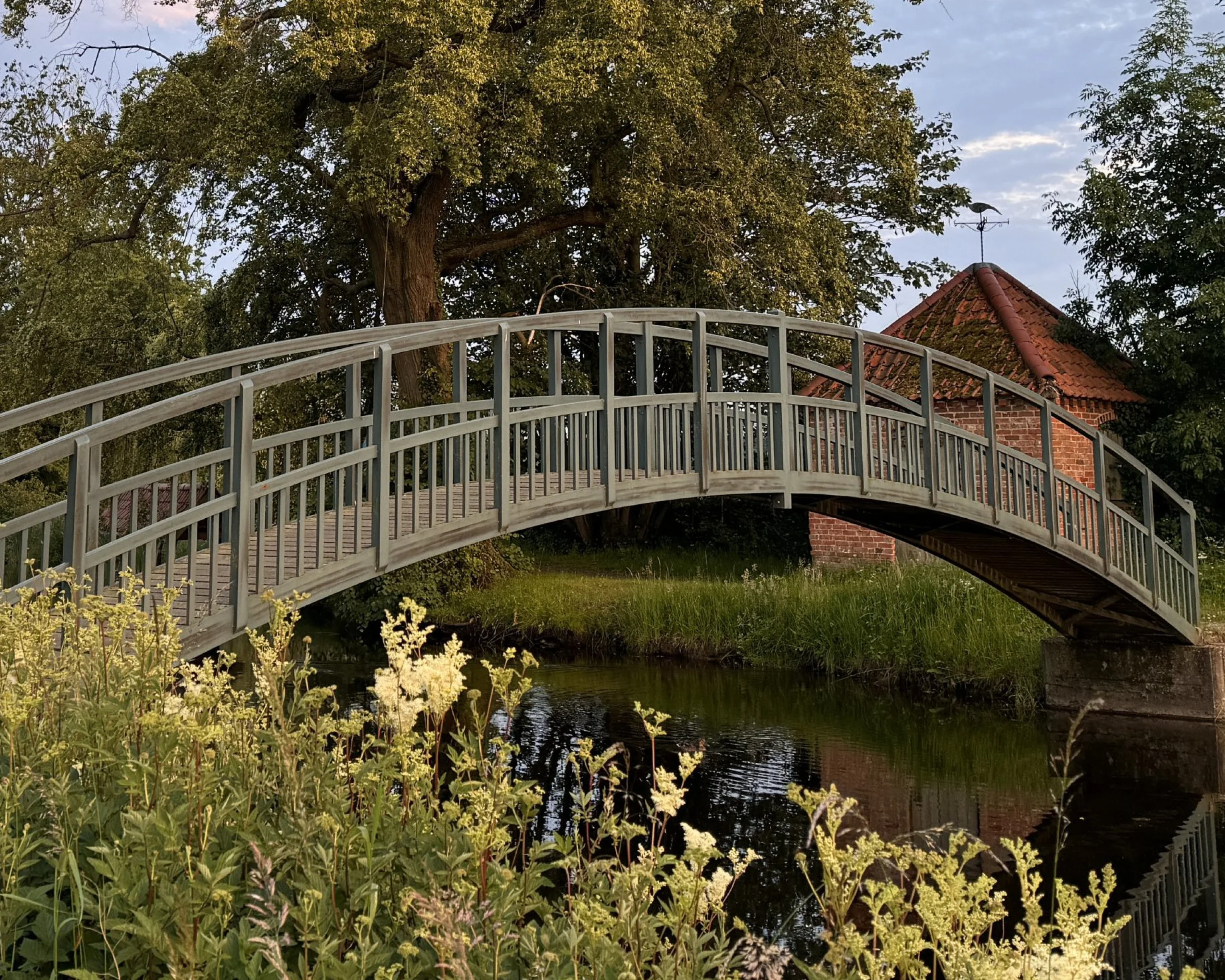 the fishpond bridge at doddington hall estate