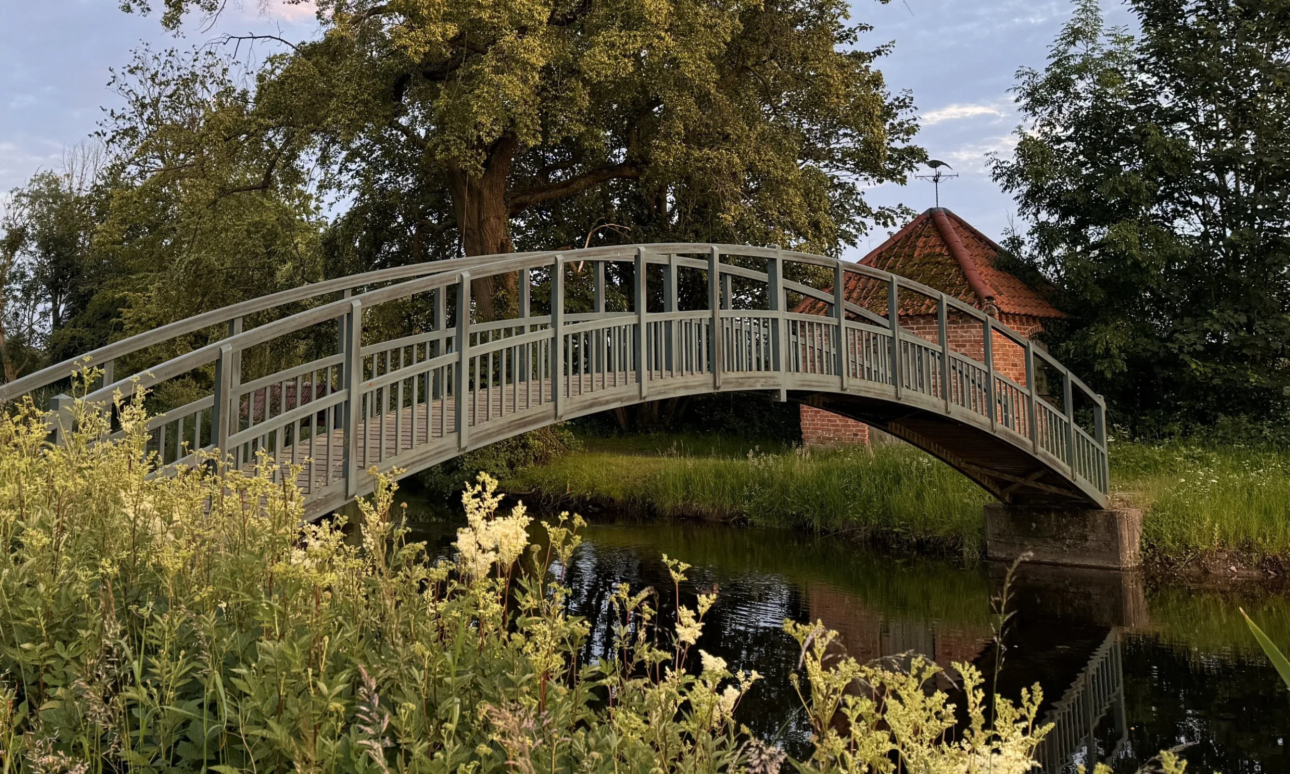 the fishpond bridge at doddington hall estate