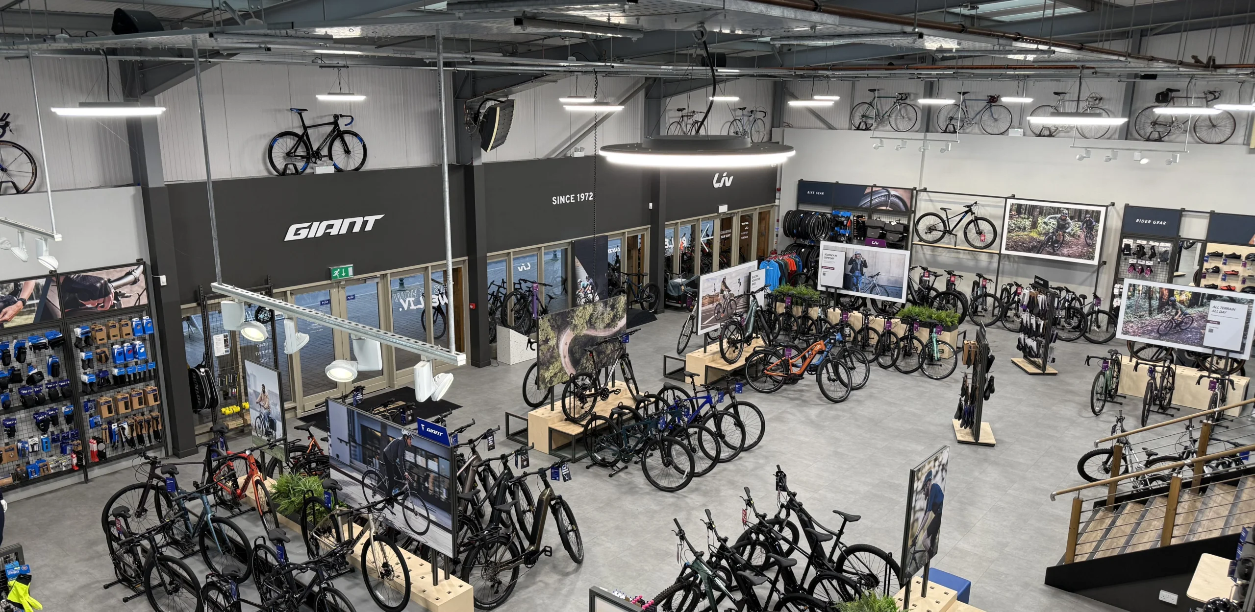gaint bike shop interior doddington hall