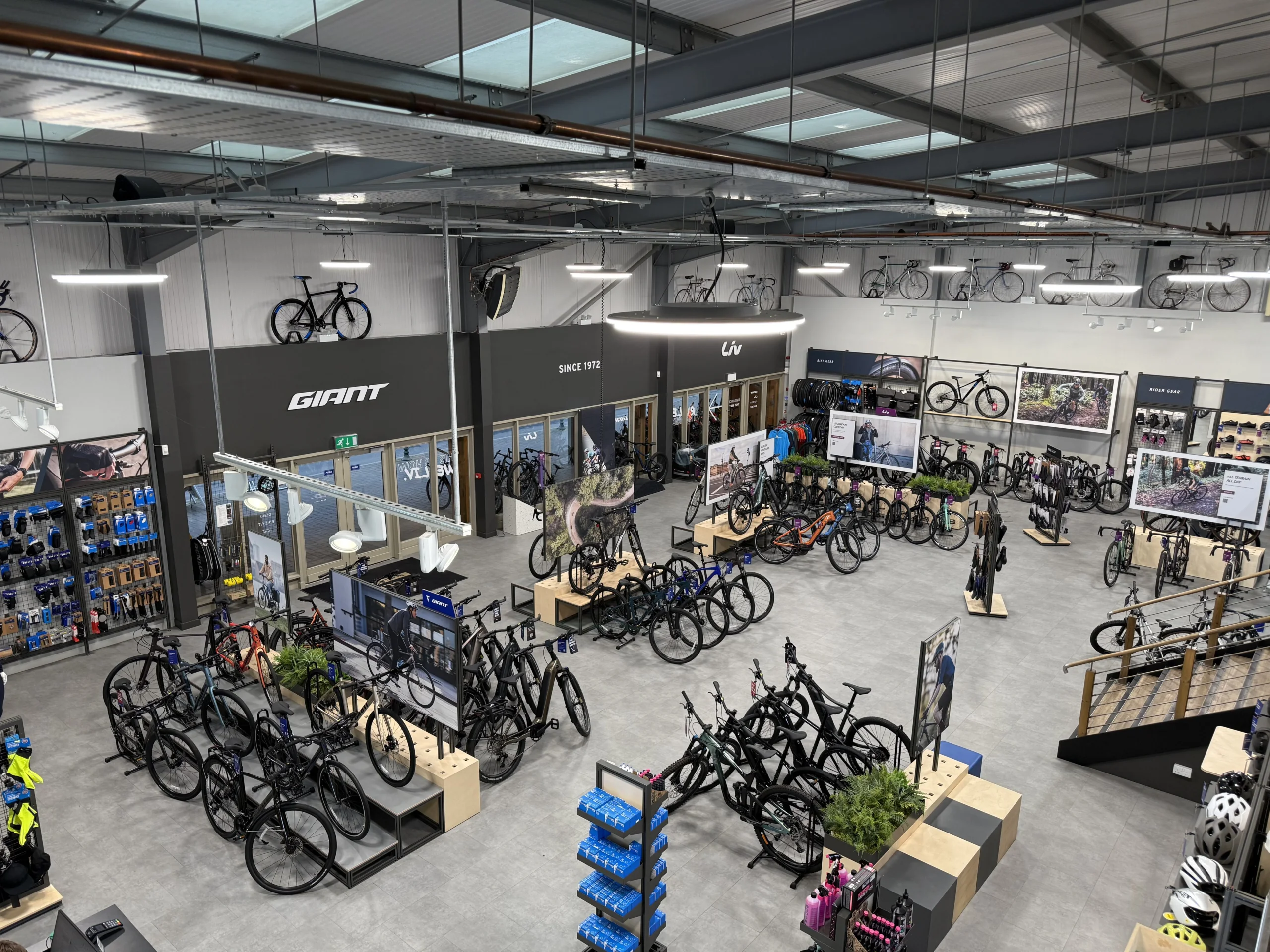 gaint bike shop interior doddington hall