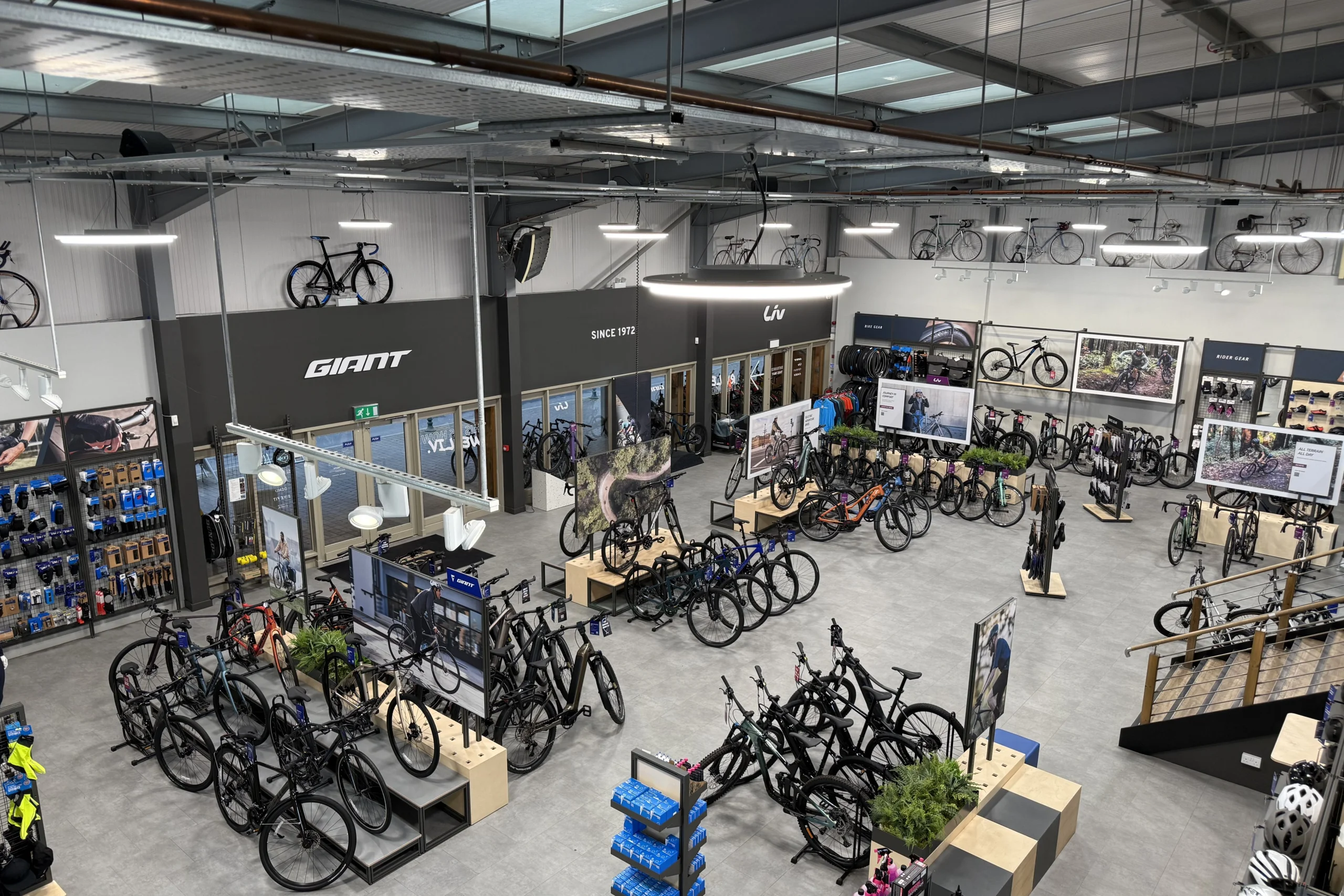 gaint bike shop interior doddington hall