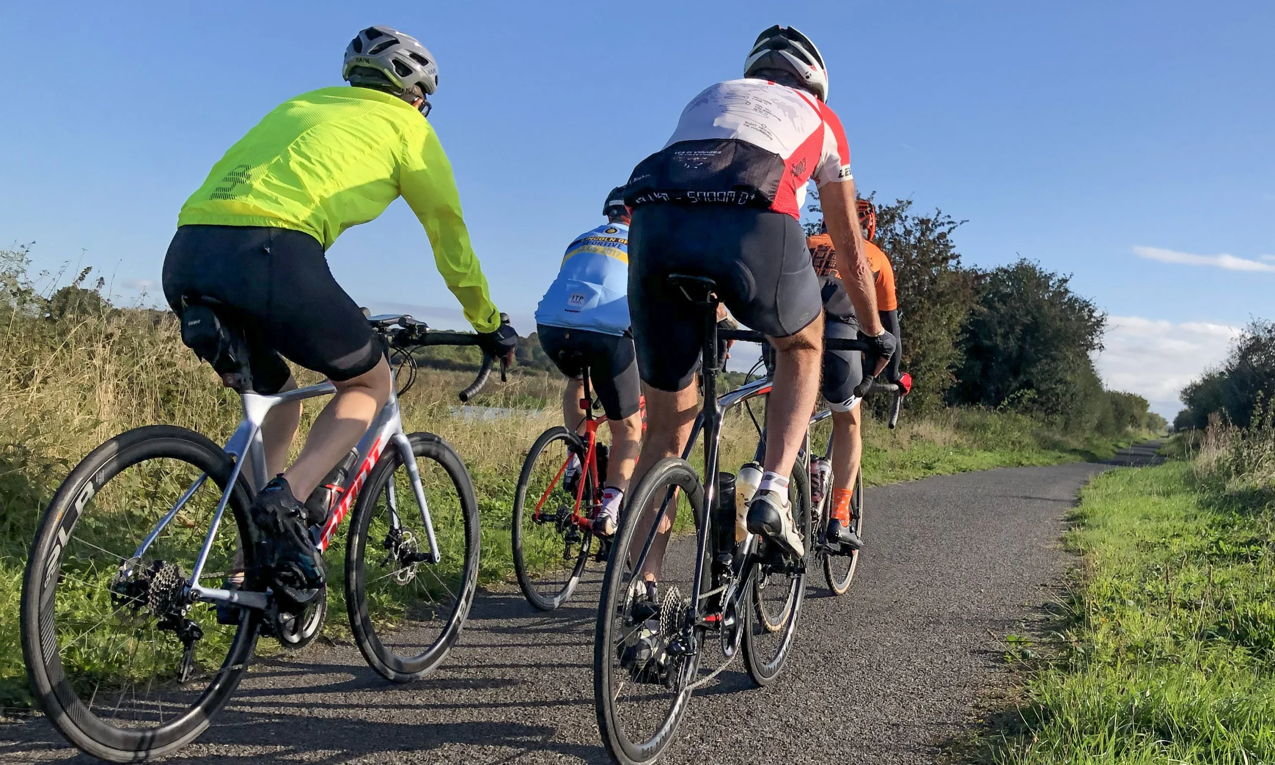cyclists on a bike trail