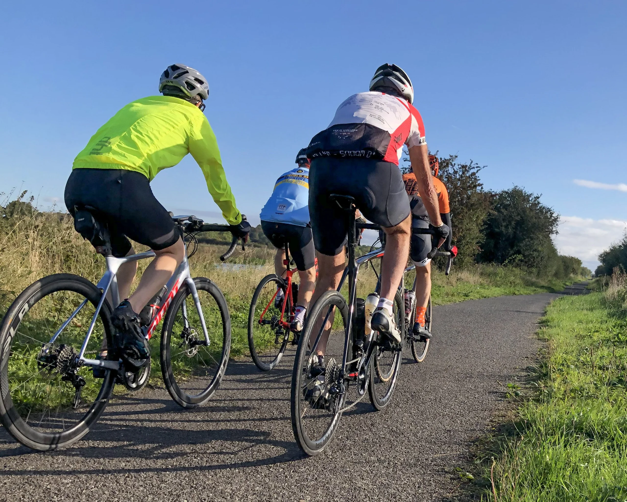 cyclists on a bike trail