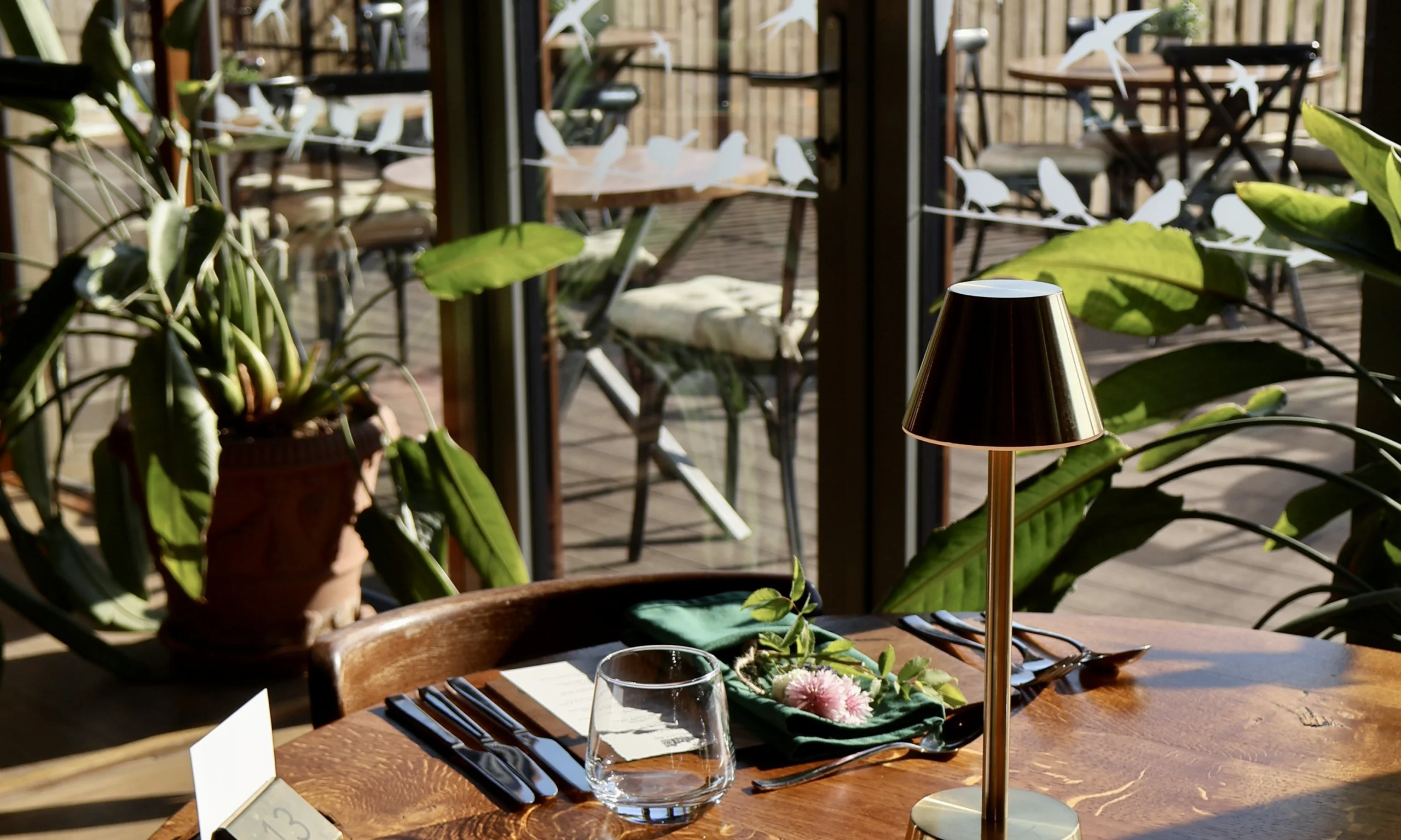 a table scape at doddington hall supper club