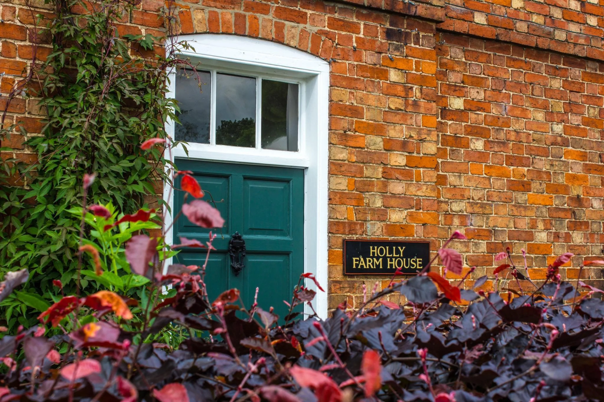 the front door at holly farm house doddington hall