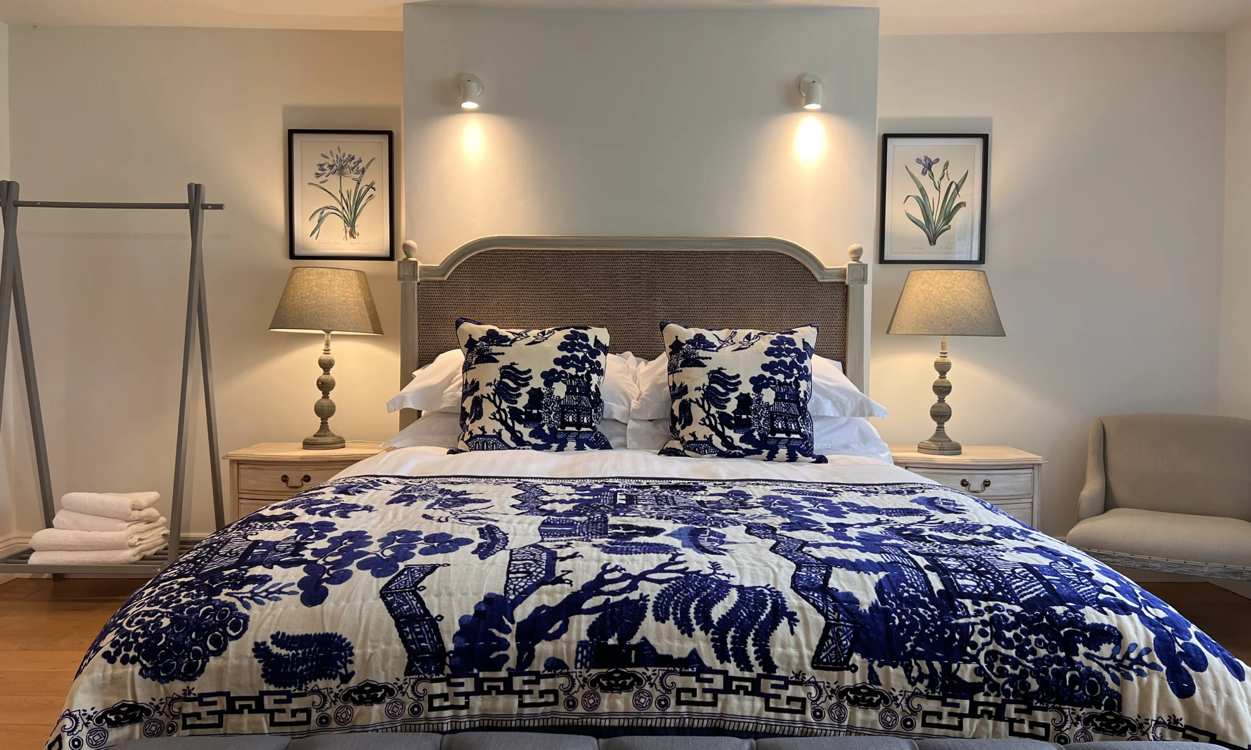 a plush master bedroom at grange farm doddington hall