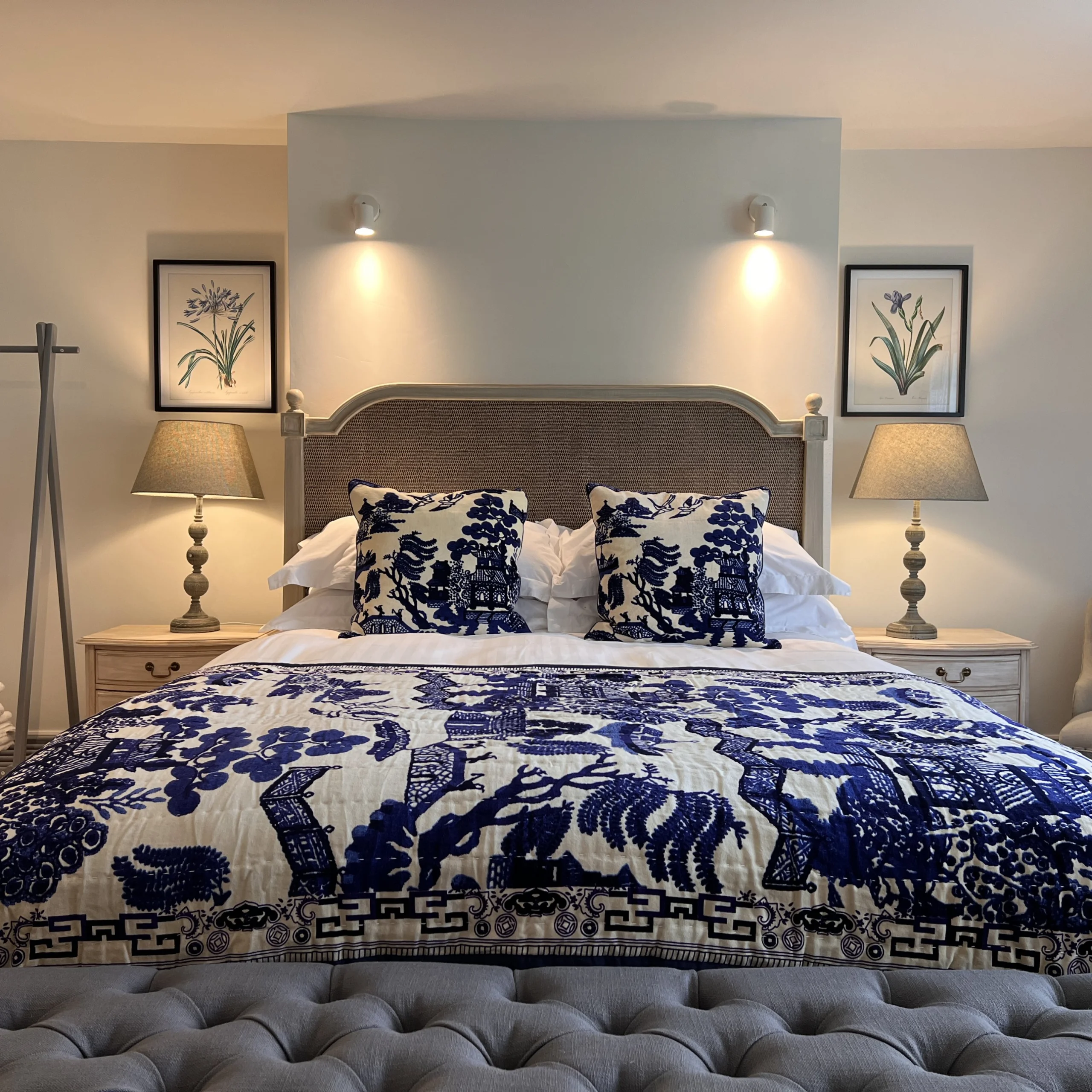 a plush master bedroom at grange farm doddington hall