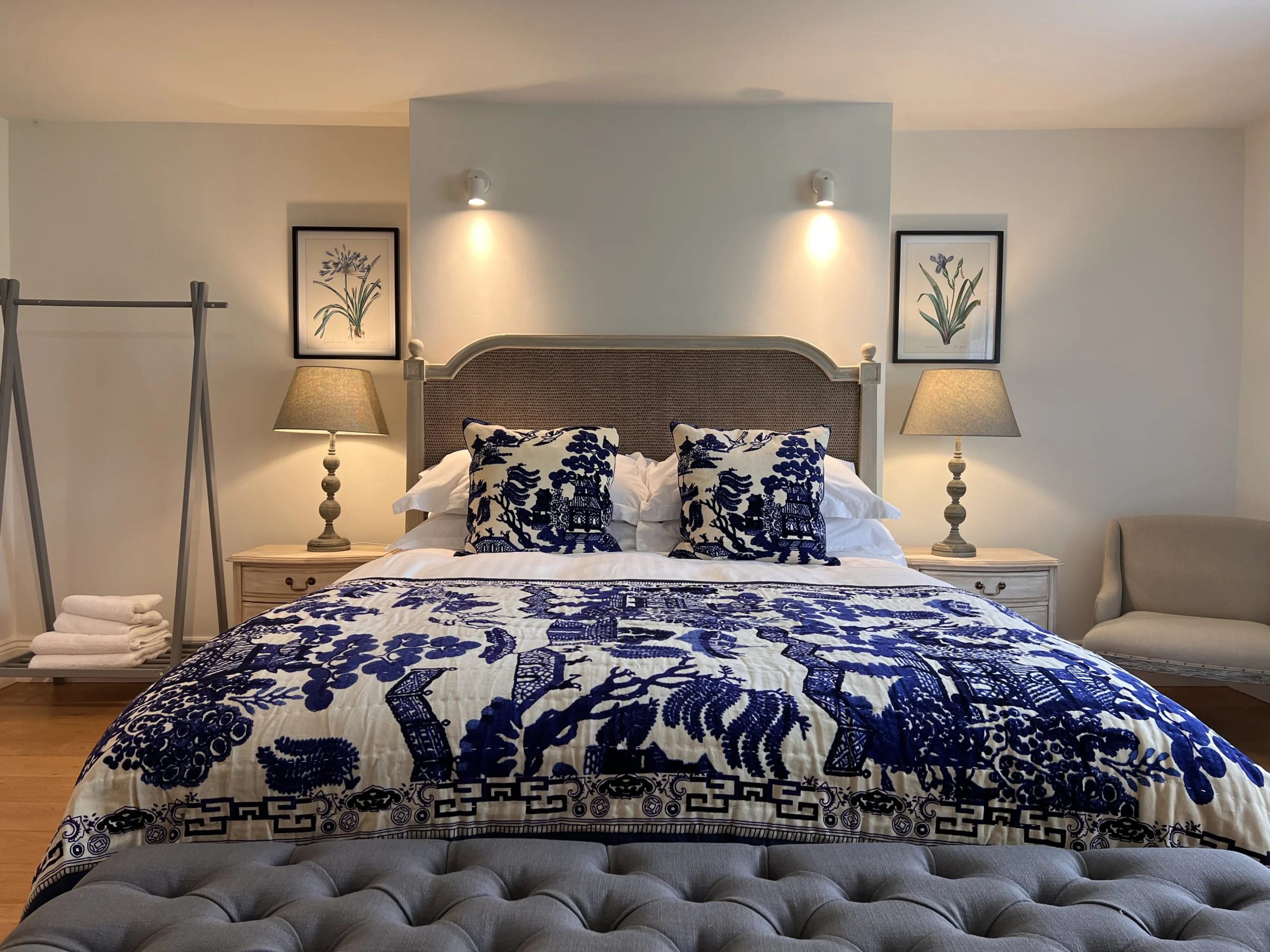 a plush master bedroom at grange farm doddington hall