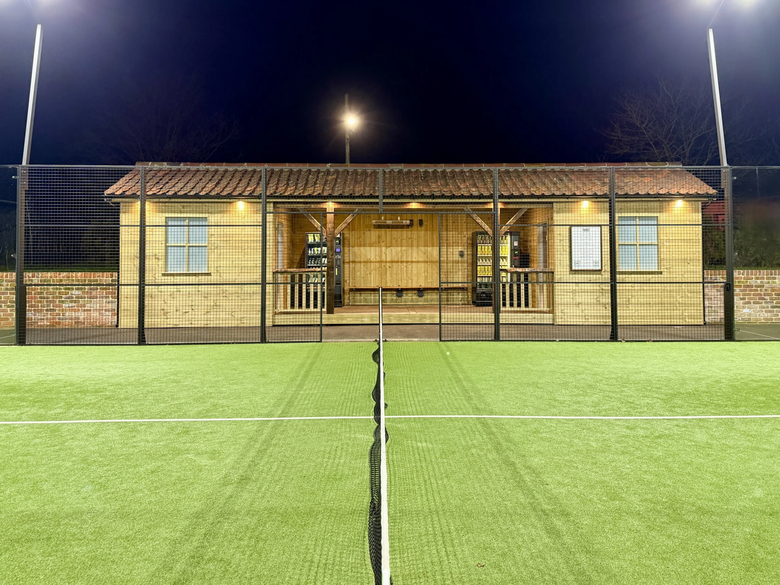 the padel court and pavillion at doddington hall