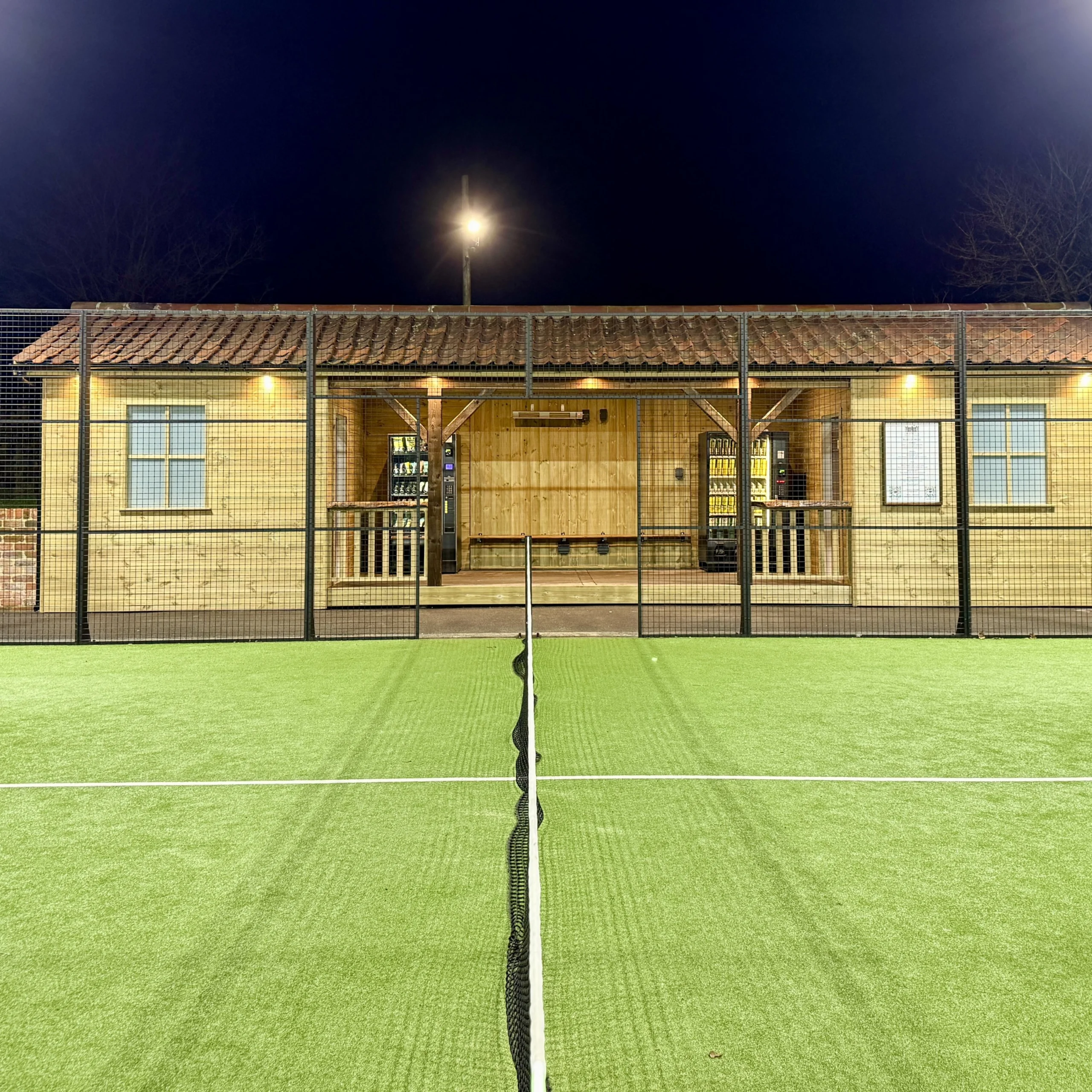 the padel court and pavillion at doddington hall