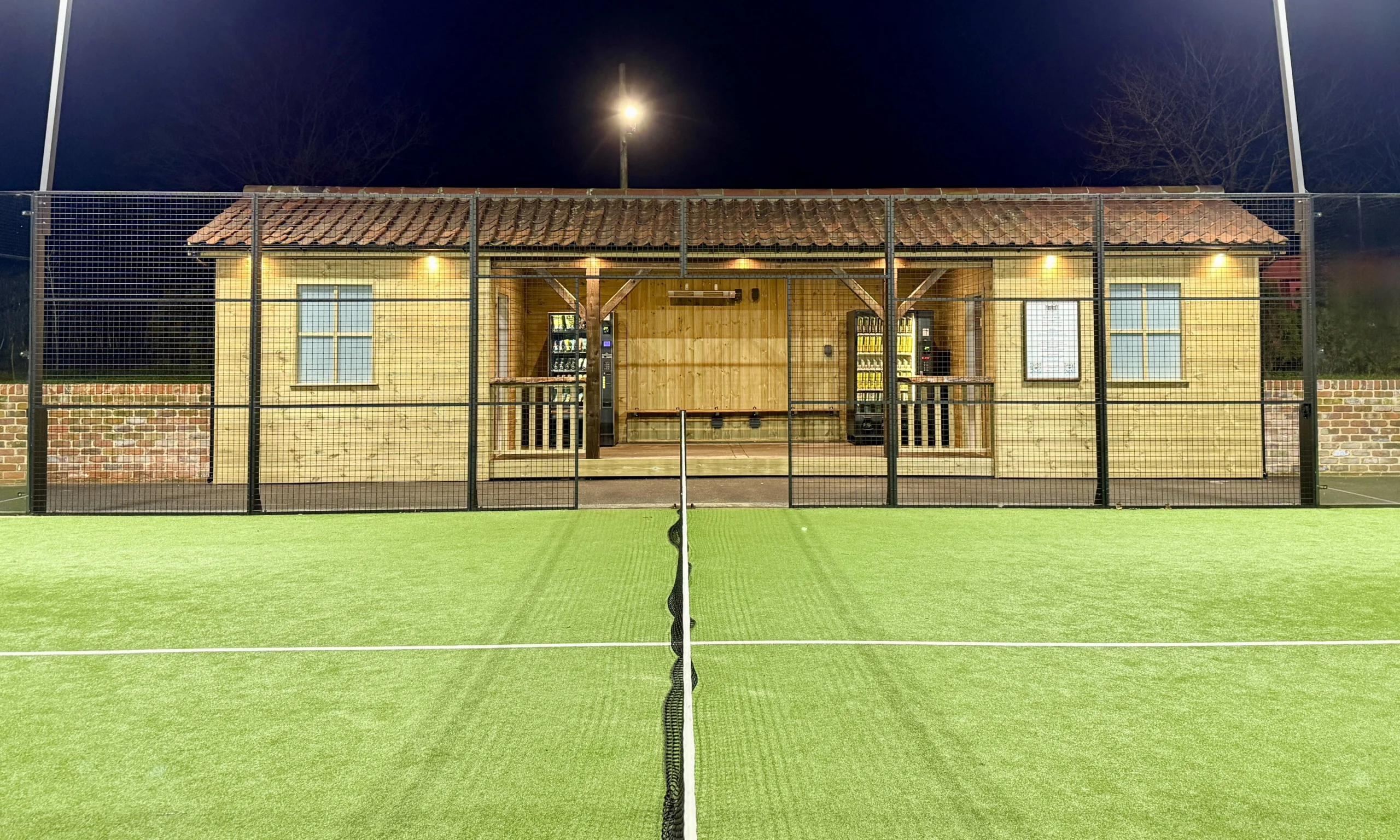 the padel court and pavillion at doddington hall