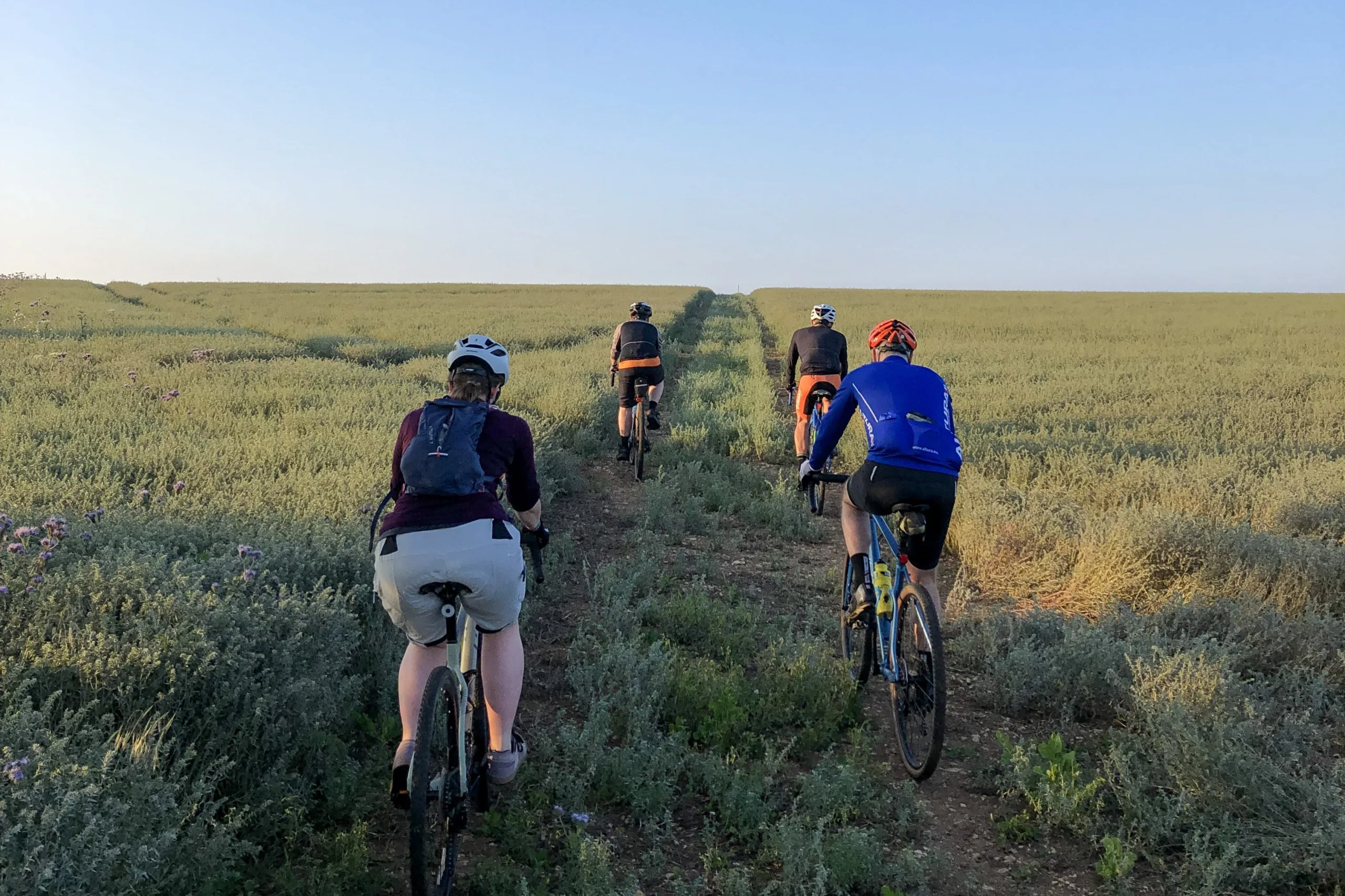giant doddington cycle group ride in a field