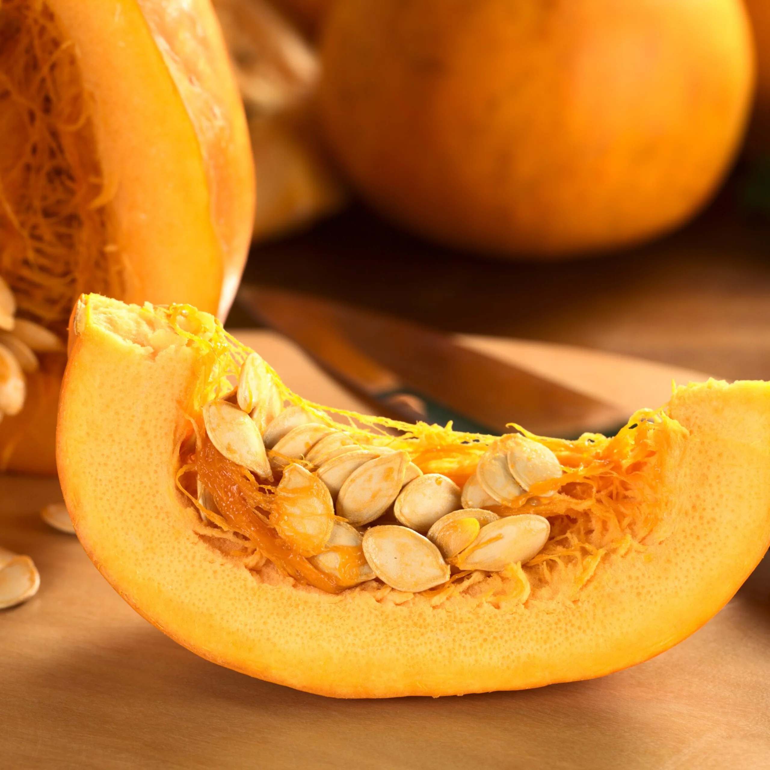 slices of pumpkin with seeds