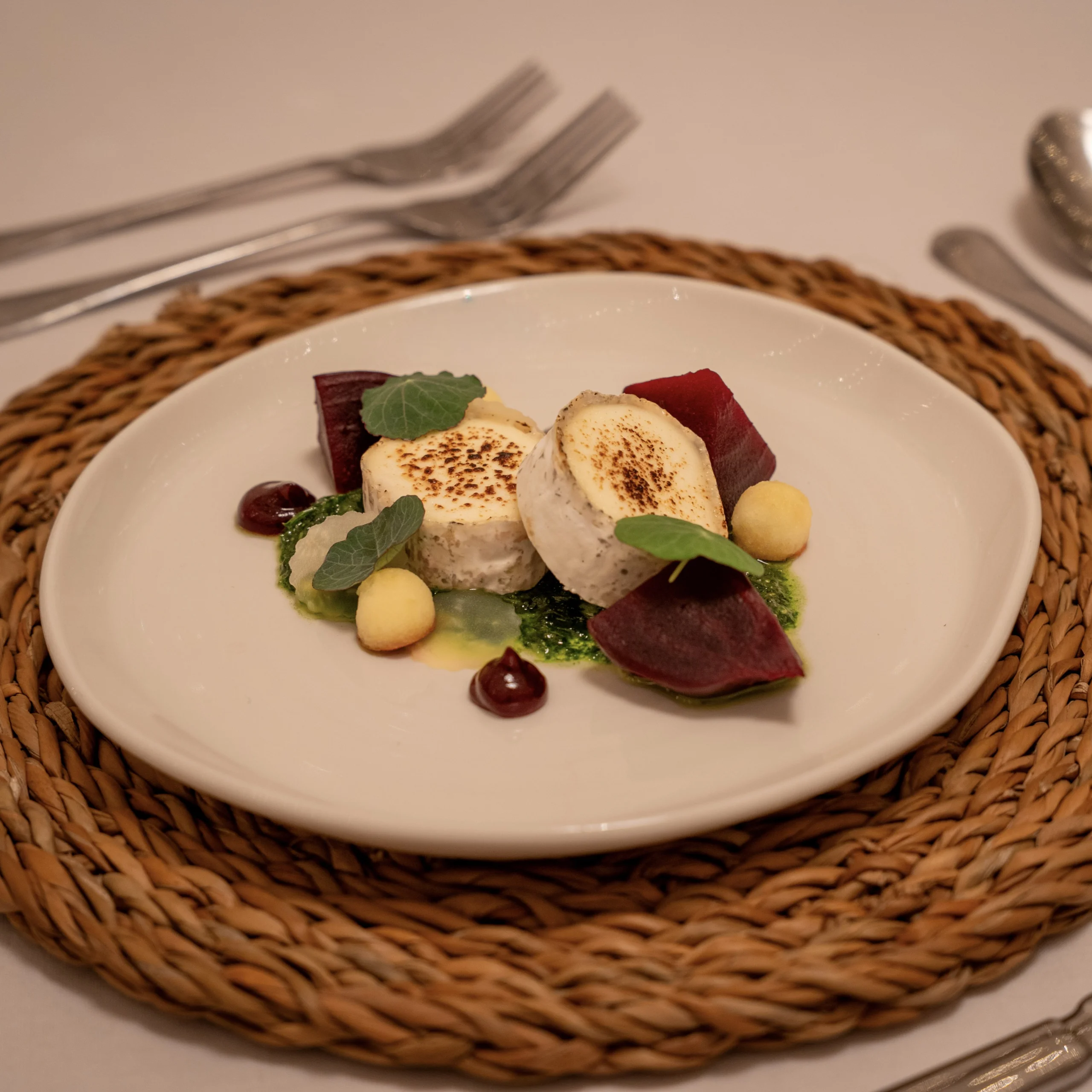 beetroot and cheese made with seasonal produce from doddington kitchen garden