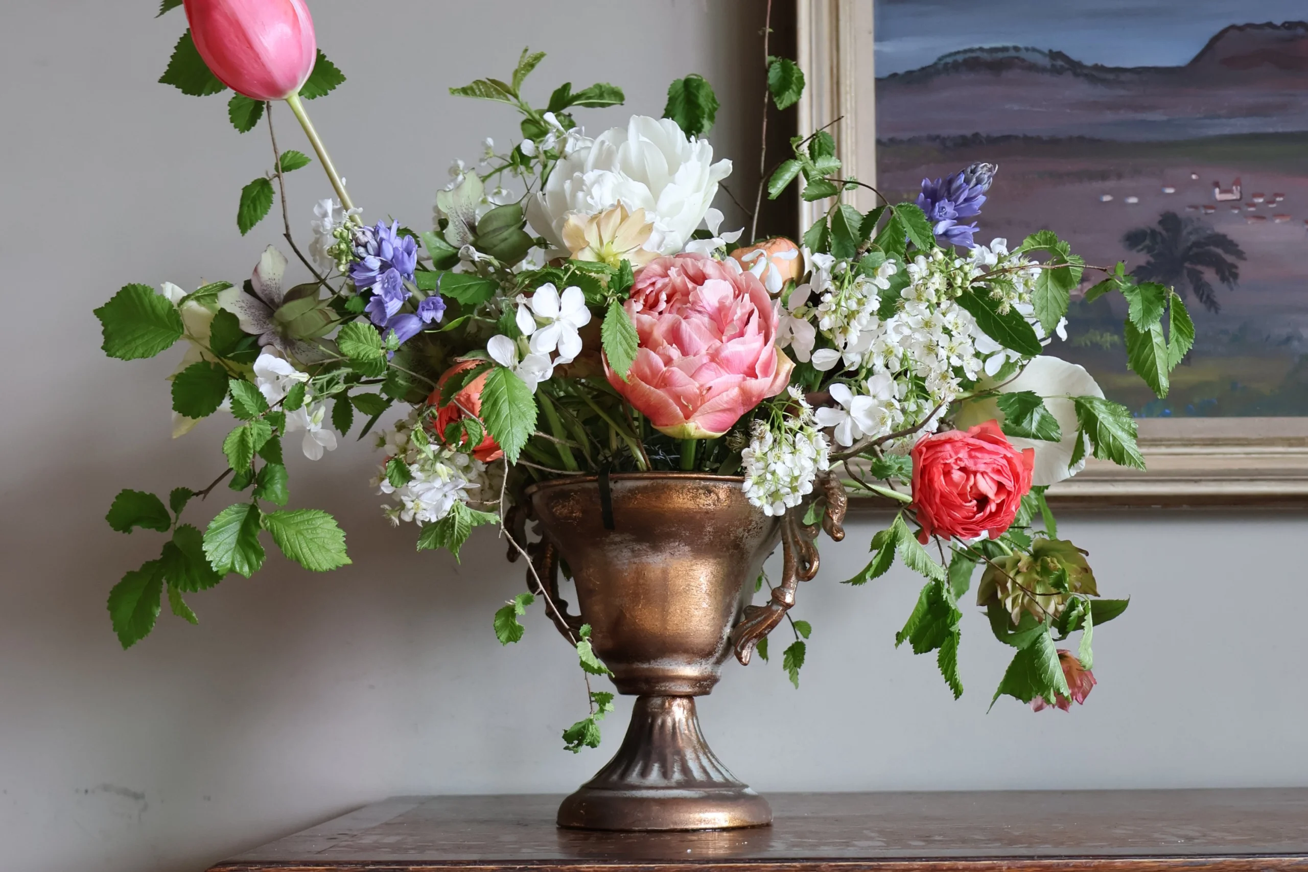 seasonal flower arrangement grain store doddington hall