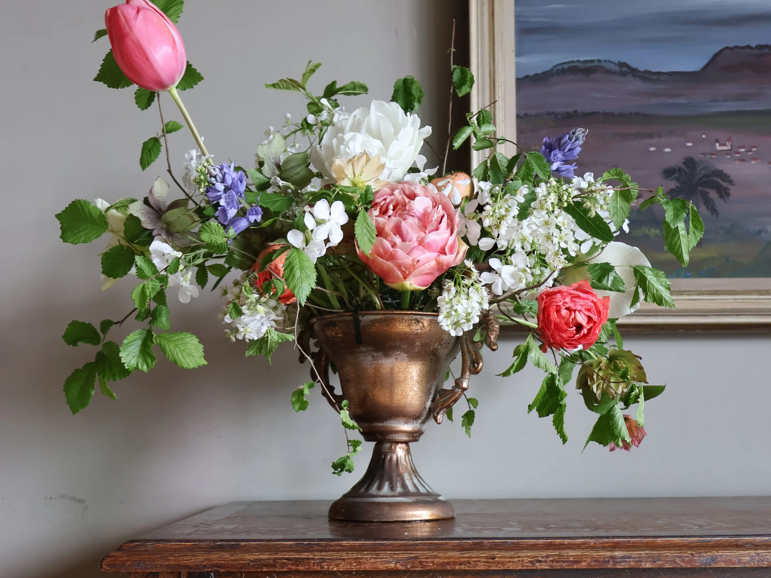 seasonal flower arrangement grain store doddington hall