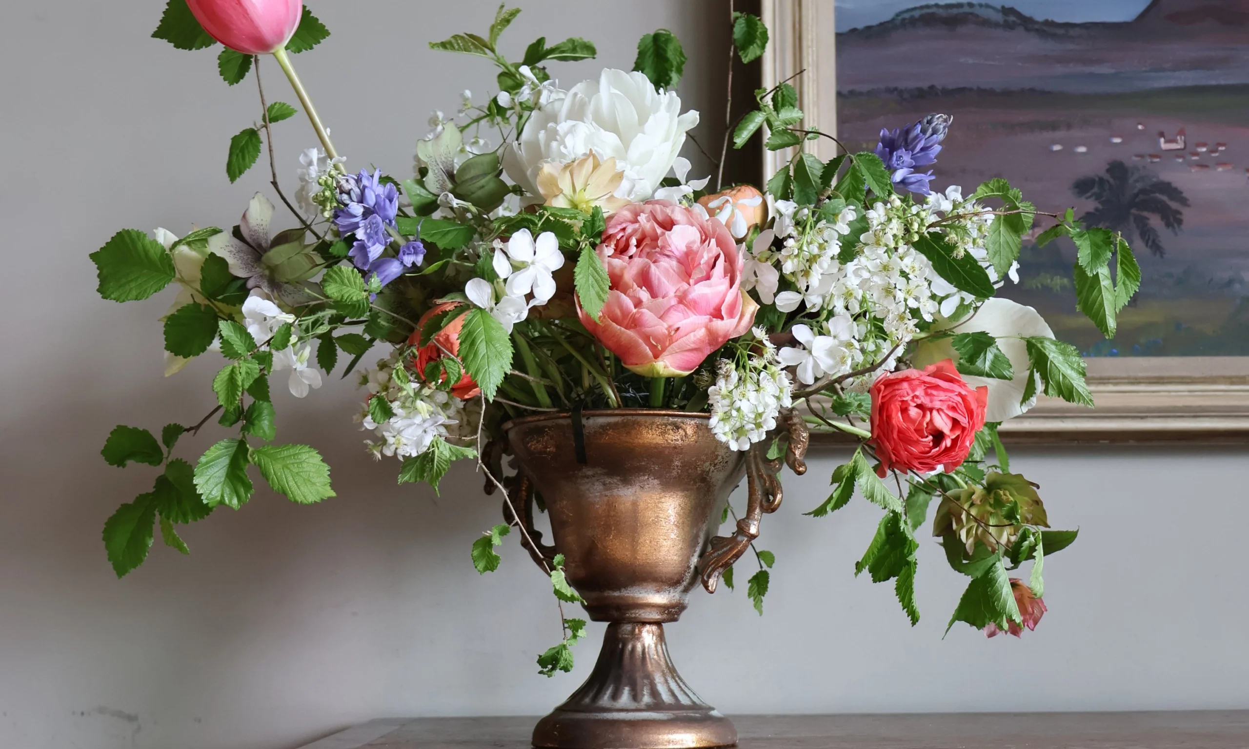 seasonal flower arrangement grain store doddington hall