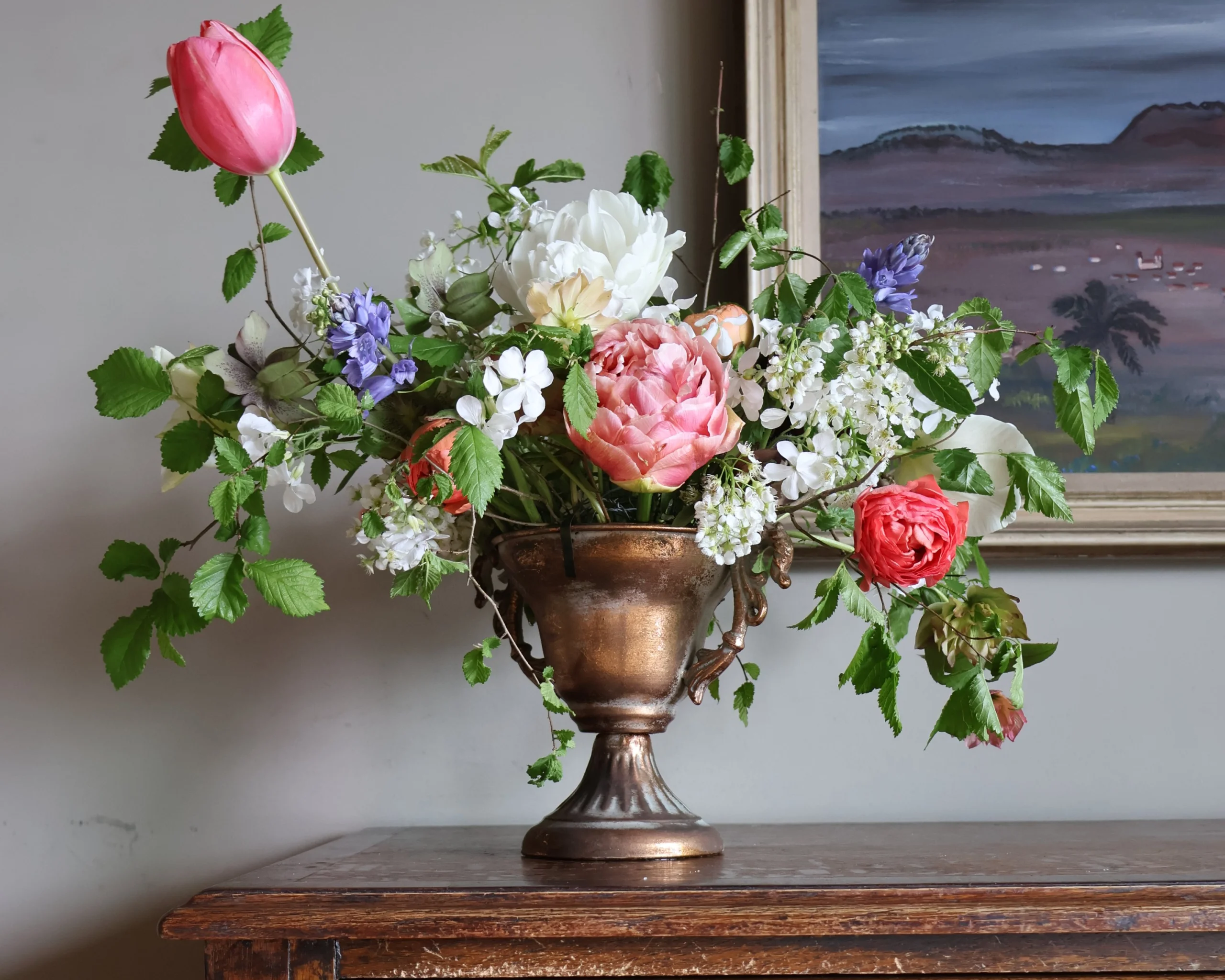seasonal flower arrangement grain store doddington hall