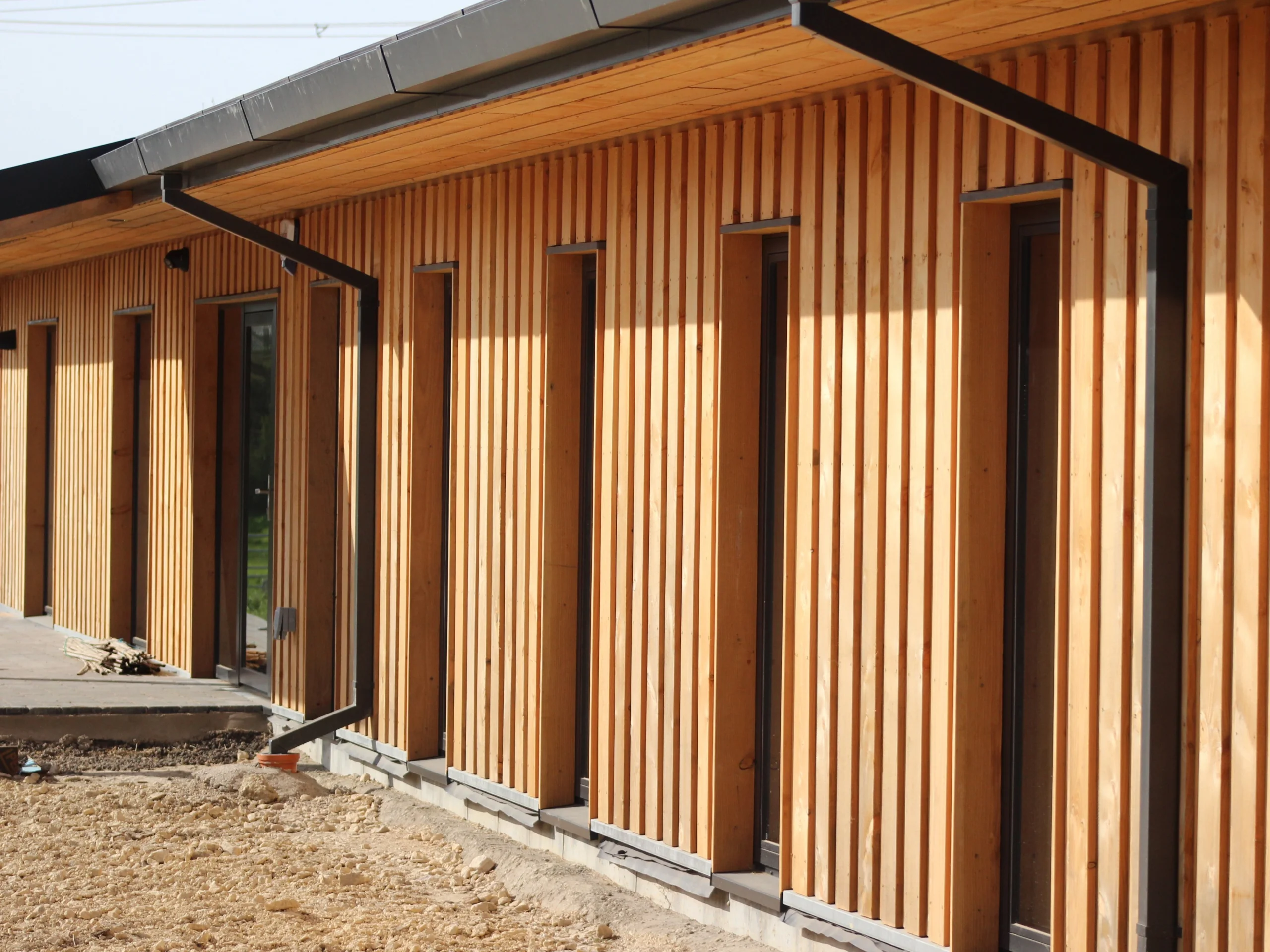 details of the wild house exterior wooden cladding