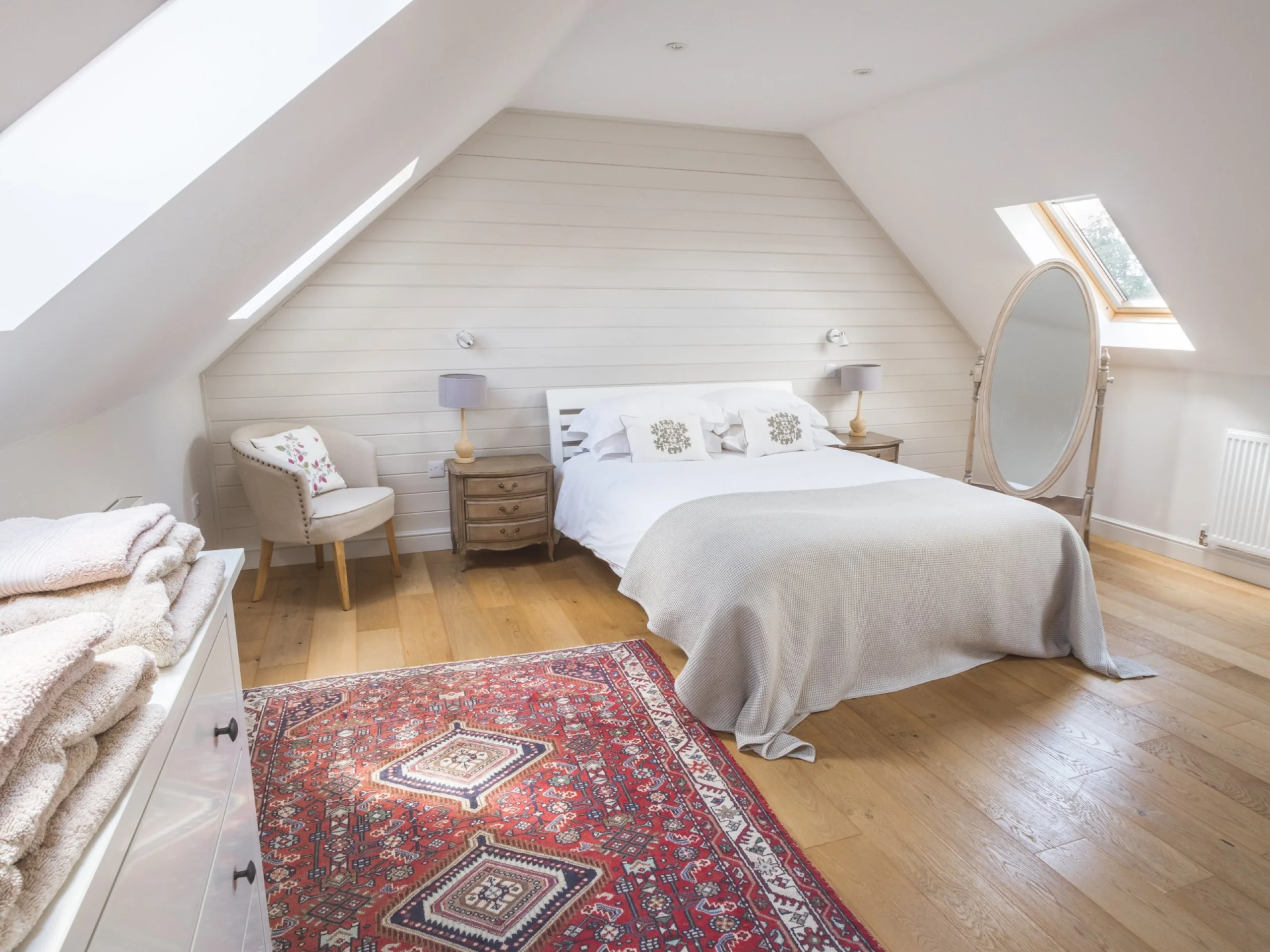 the bedroom inside the shakespeare cottage at doddington hall