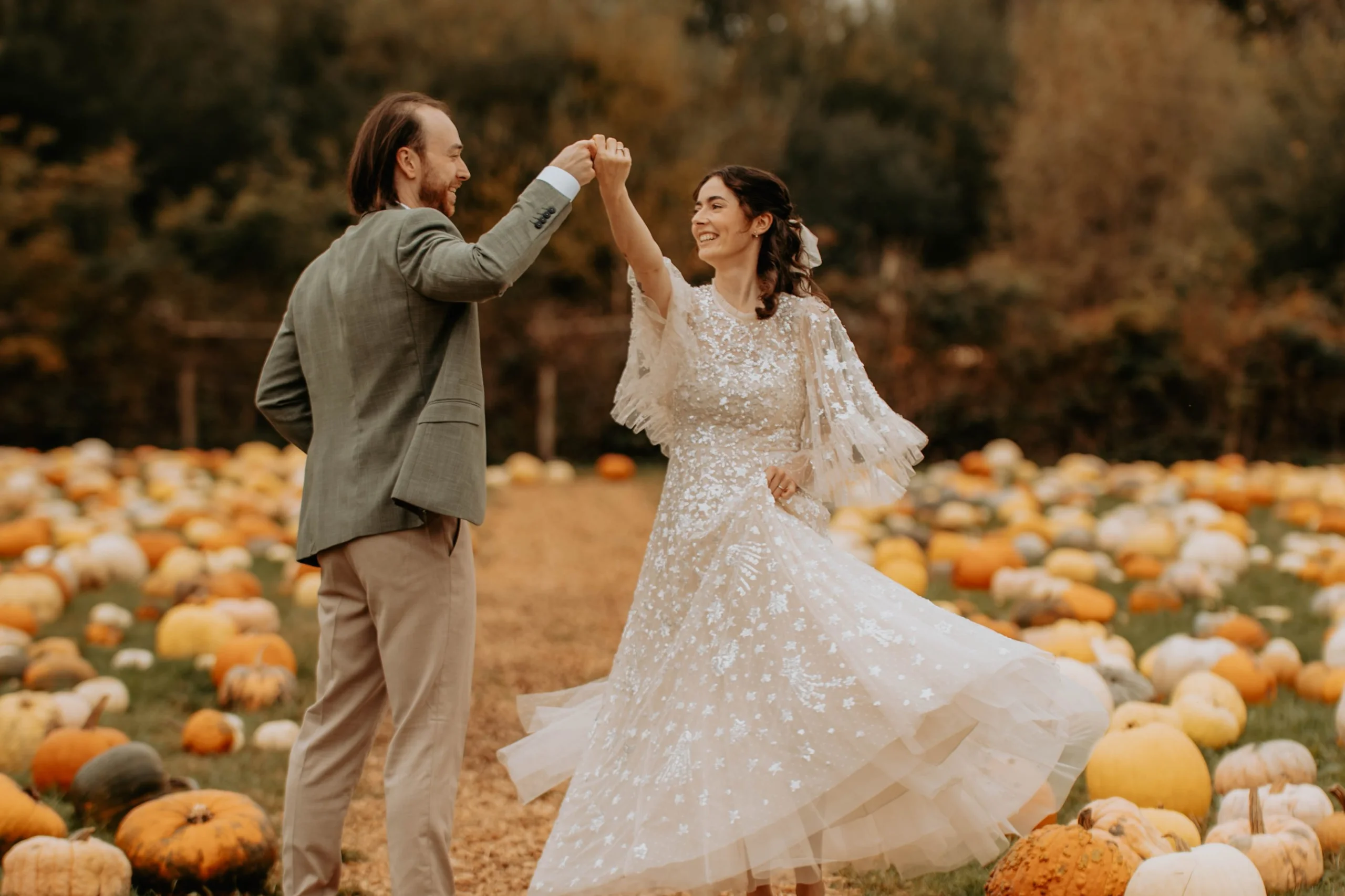 pumpkin patch wedding at doddington hall
